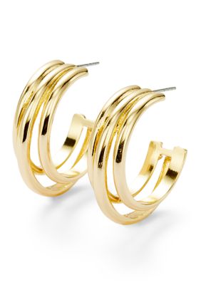 GUESS Layered C Hoop Earring