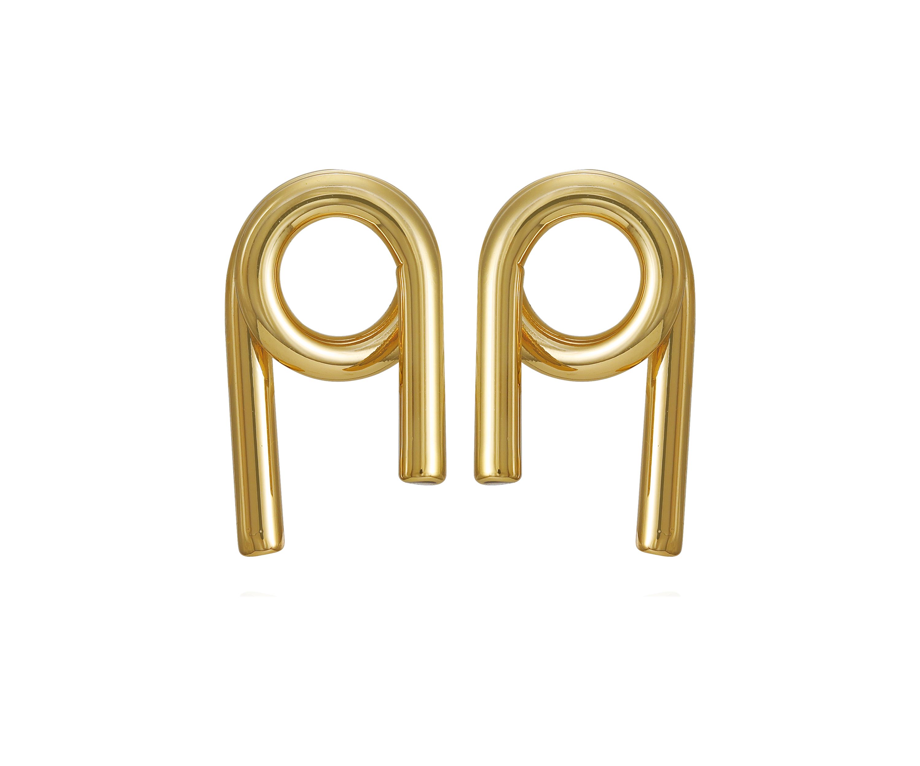 14K Plated Clip On Knot Button Earrings