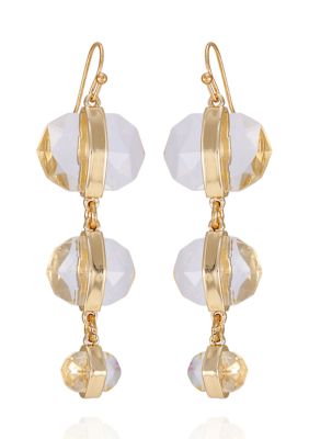 Vince Camuto 14K Plated Crystal Drop Earring, Gold