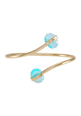 Vince Camuto Aqua Wire Cuff Bracelet in 14K Gold Plated Metal, 8 in