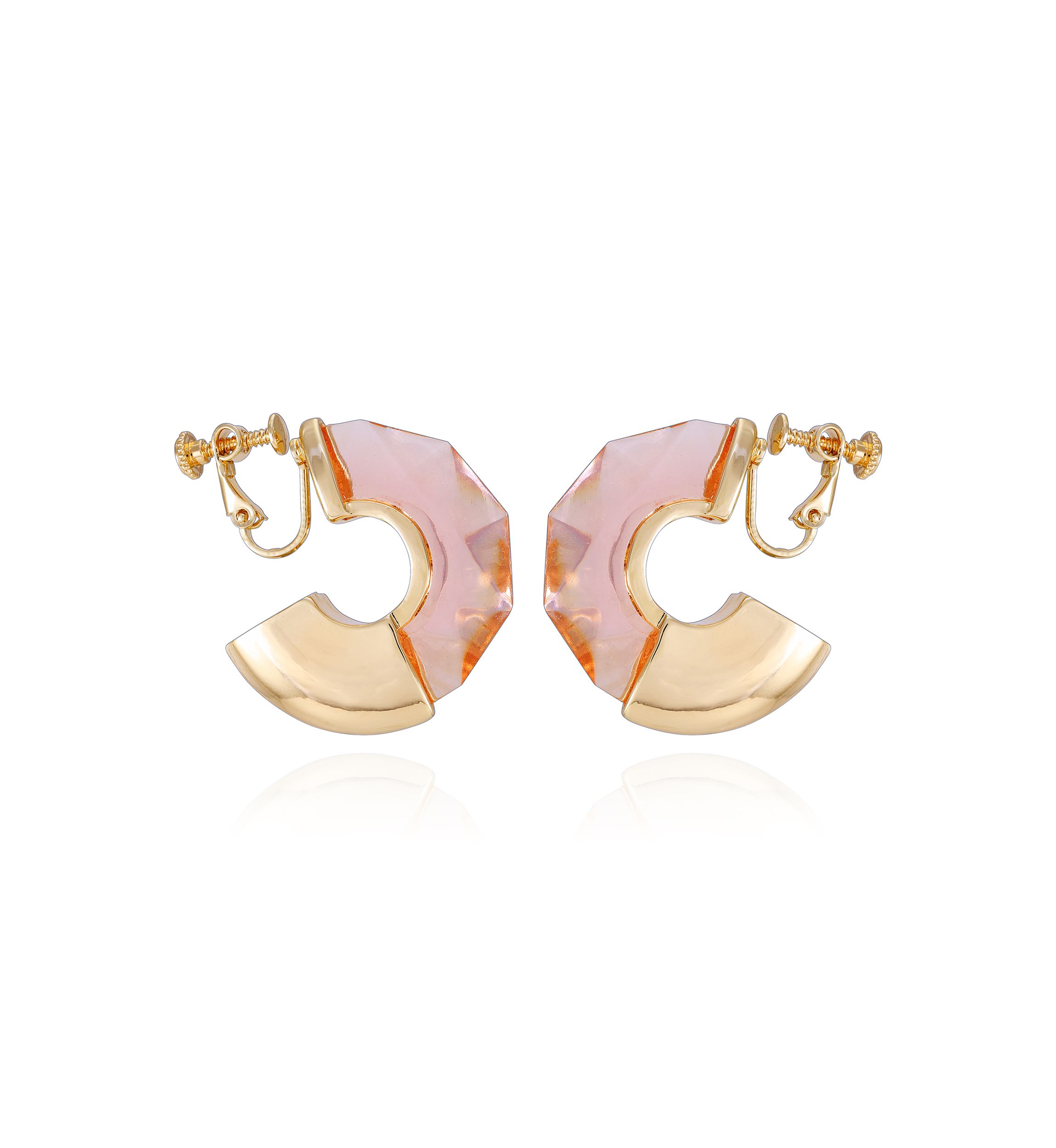 14K Plated Clip Hoop Earrings