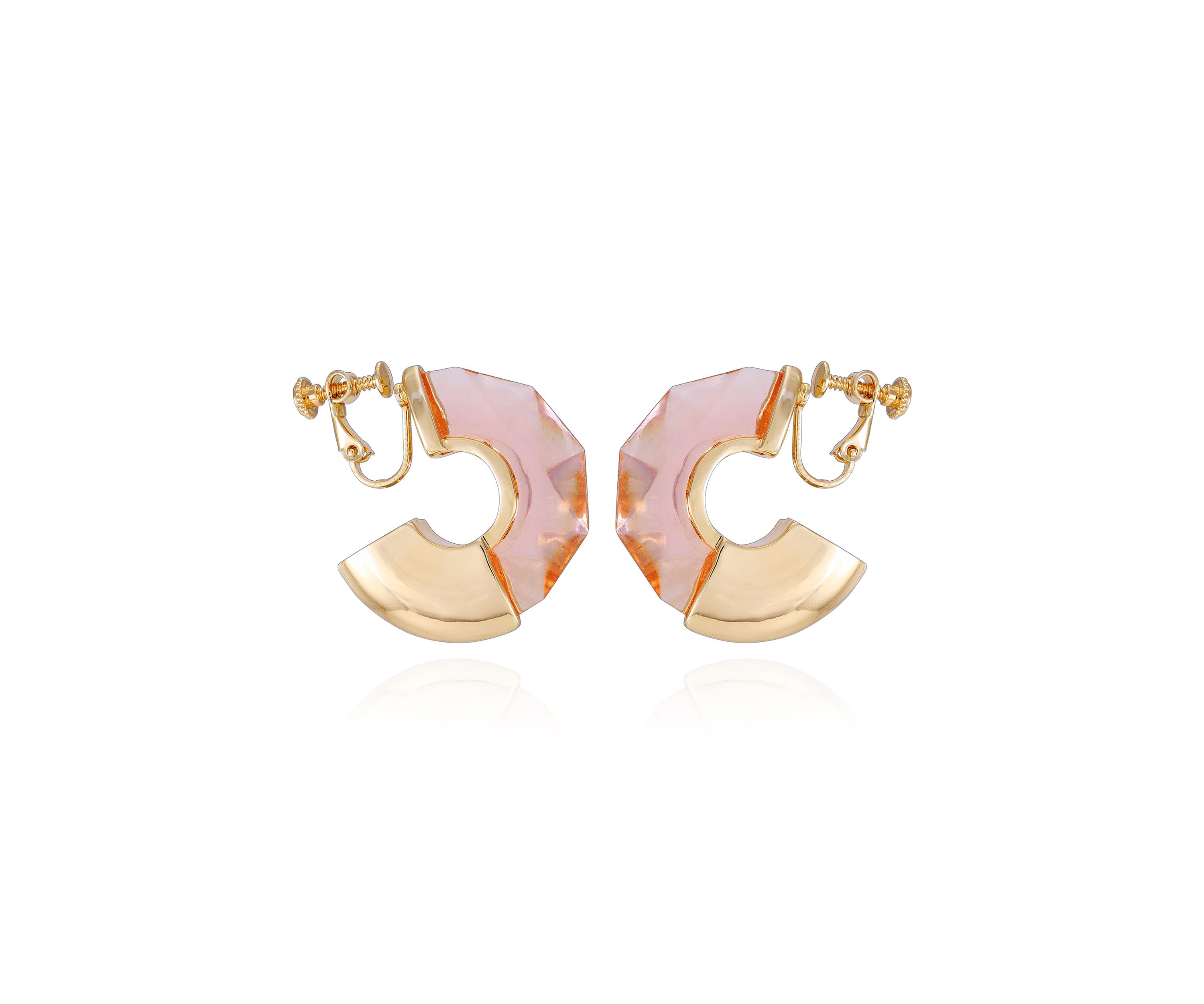 14K Plated Clip Hoop Earrings