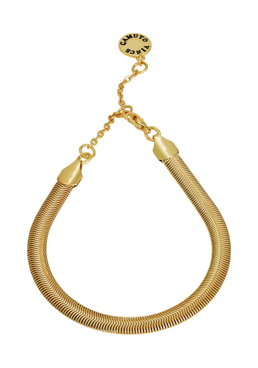 14K Plated Snake Chain Bracelet