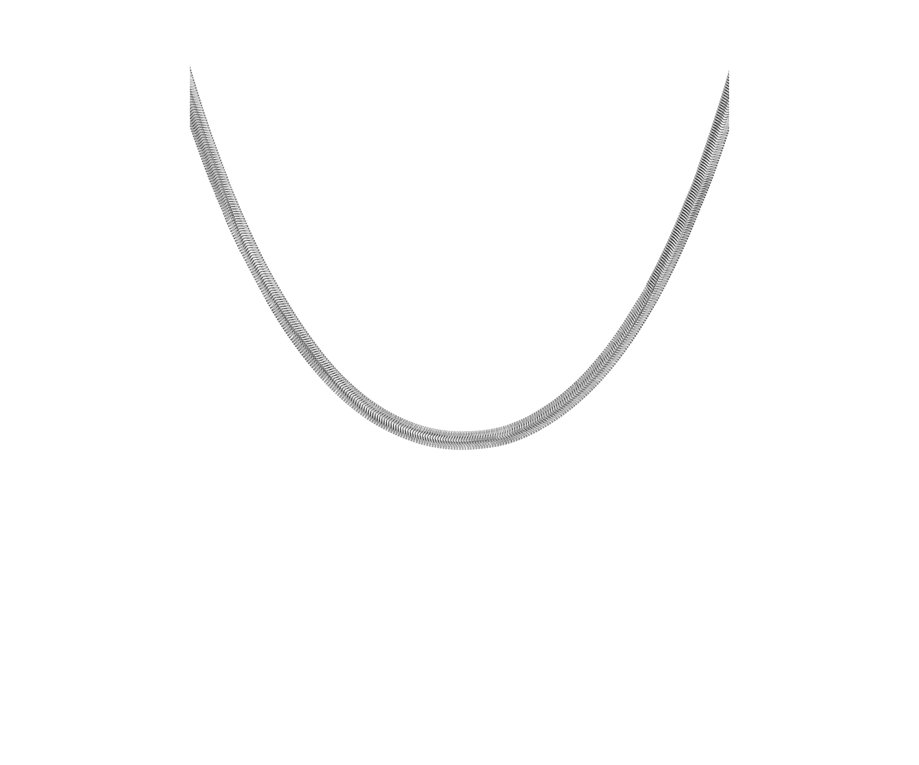 Silver Tone Snake Chain Necklace