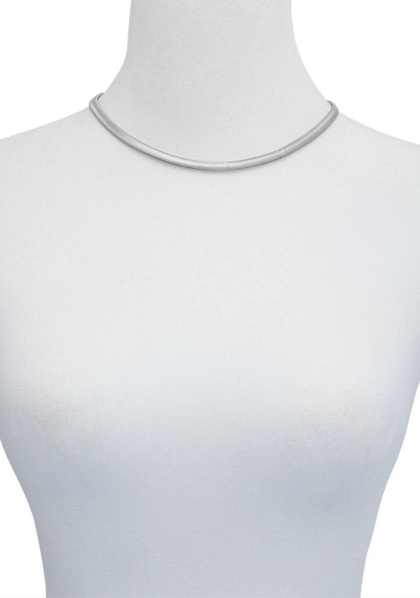 Silver Tone Snake Chain Necklace