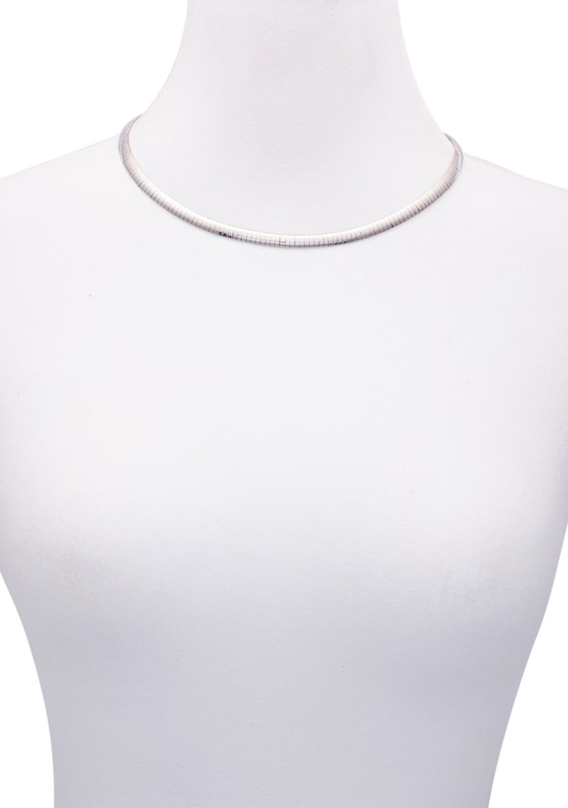 Silver Flat Chain Necklace