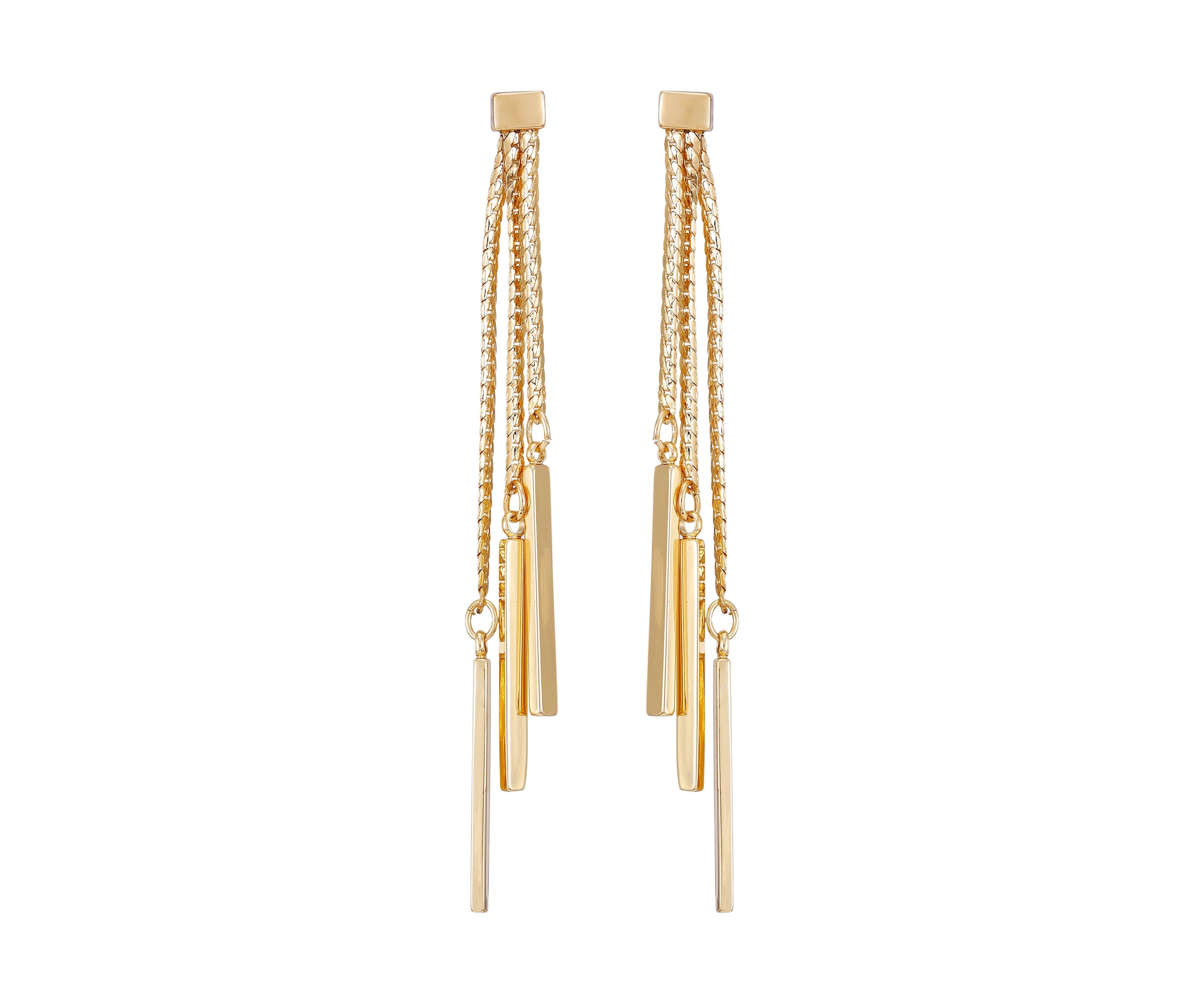 14K Gold Fringe Earrings
