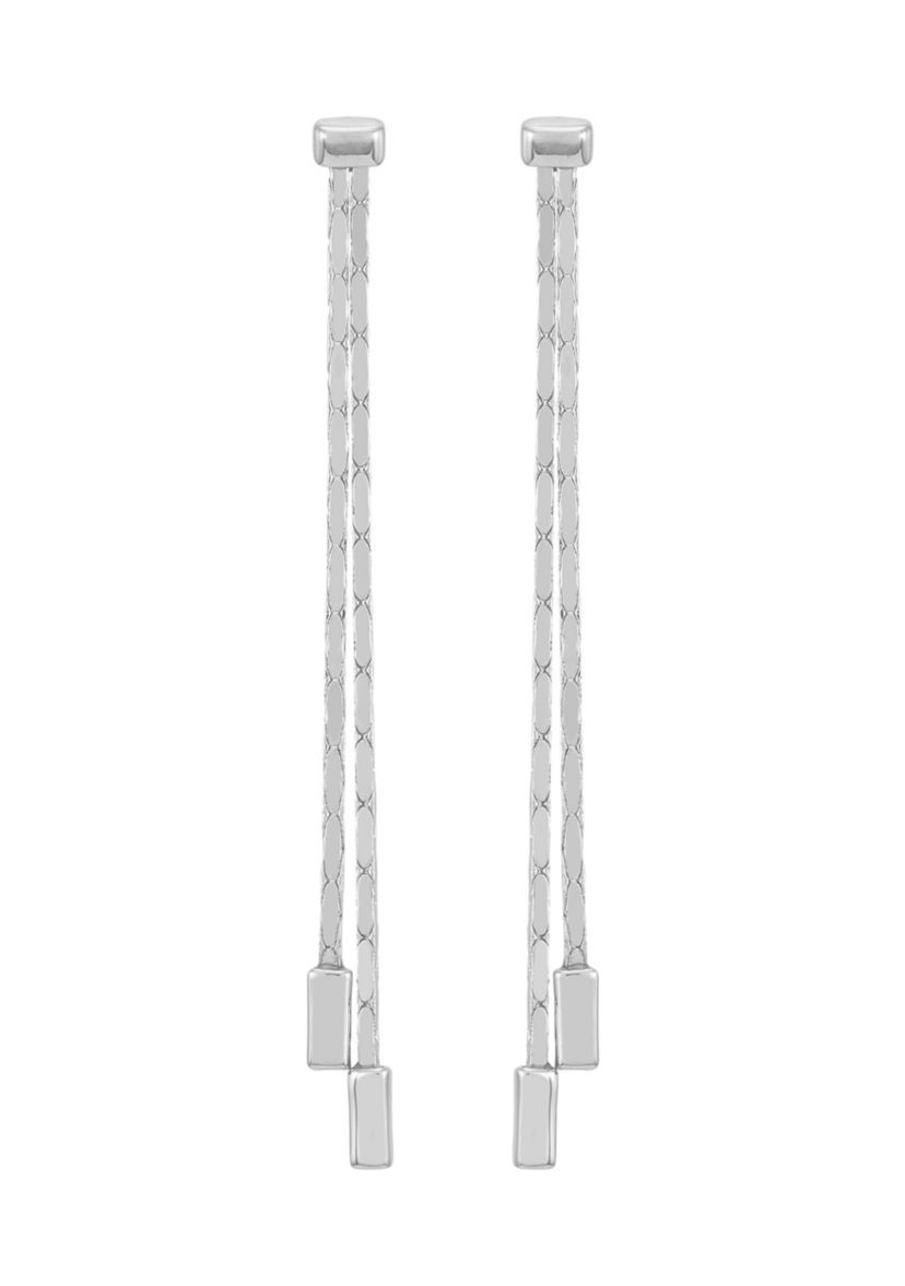 Silver Tone Tassel Earrings
