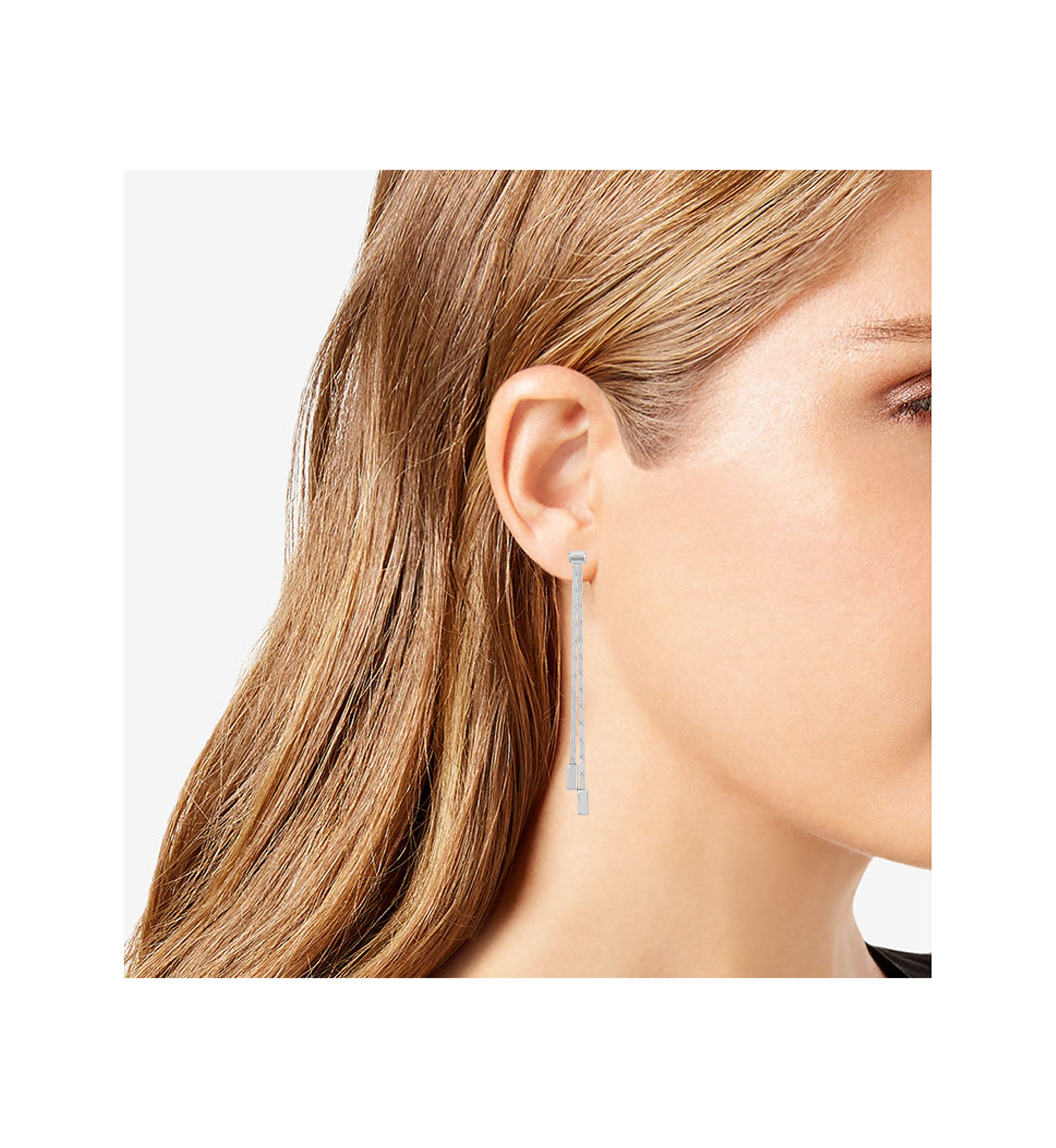 Silver Tone Tassel Earrings