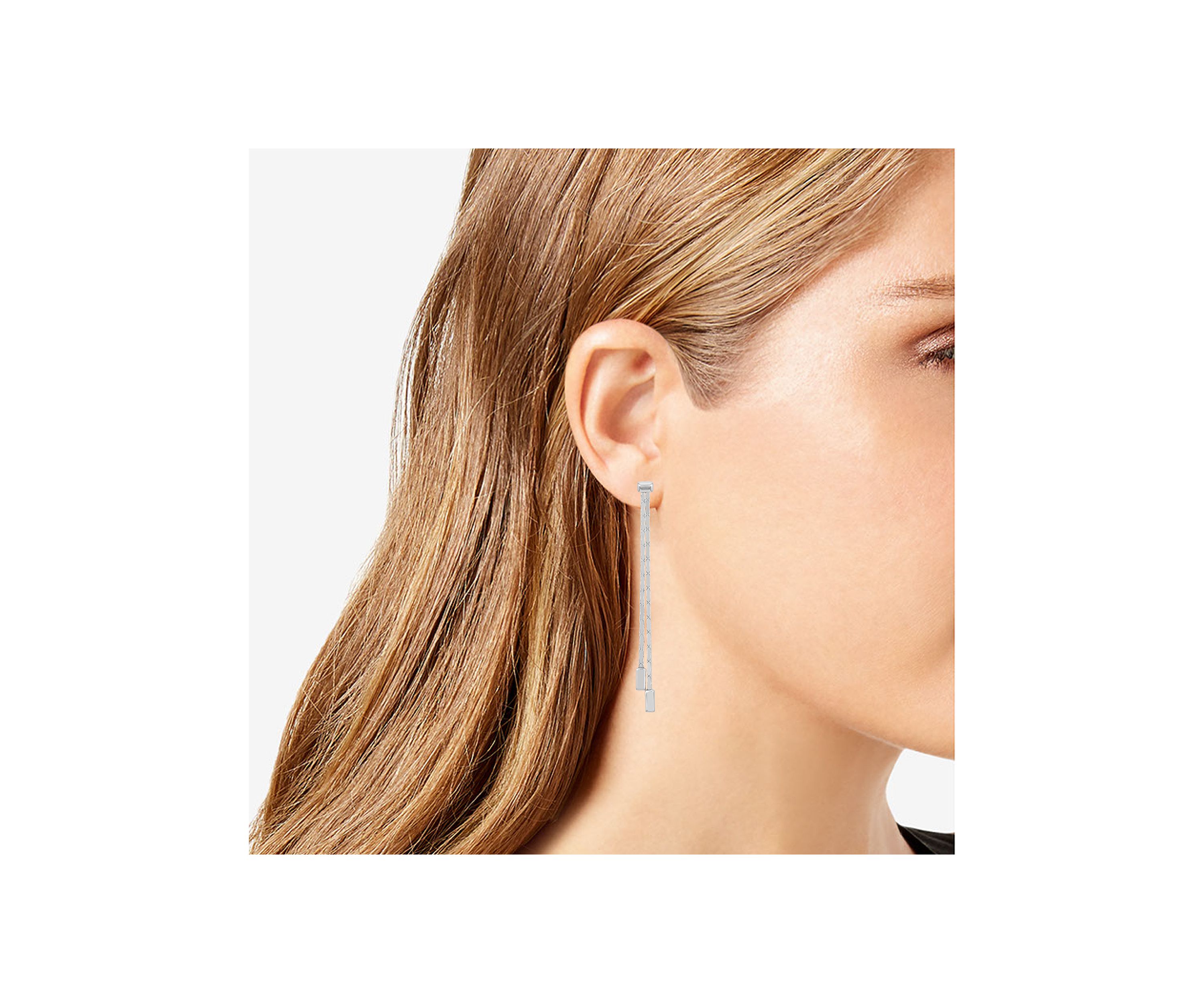 Silver Tone Tassel Earrings