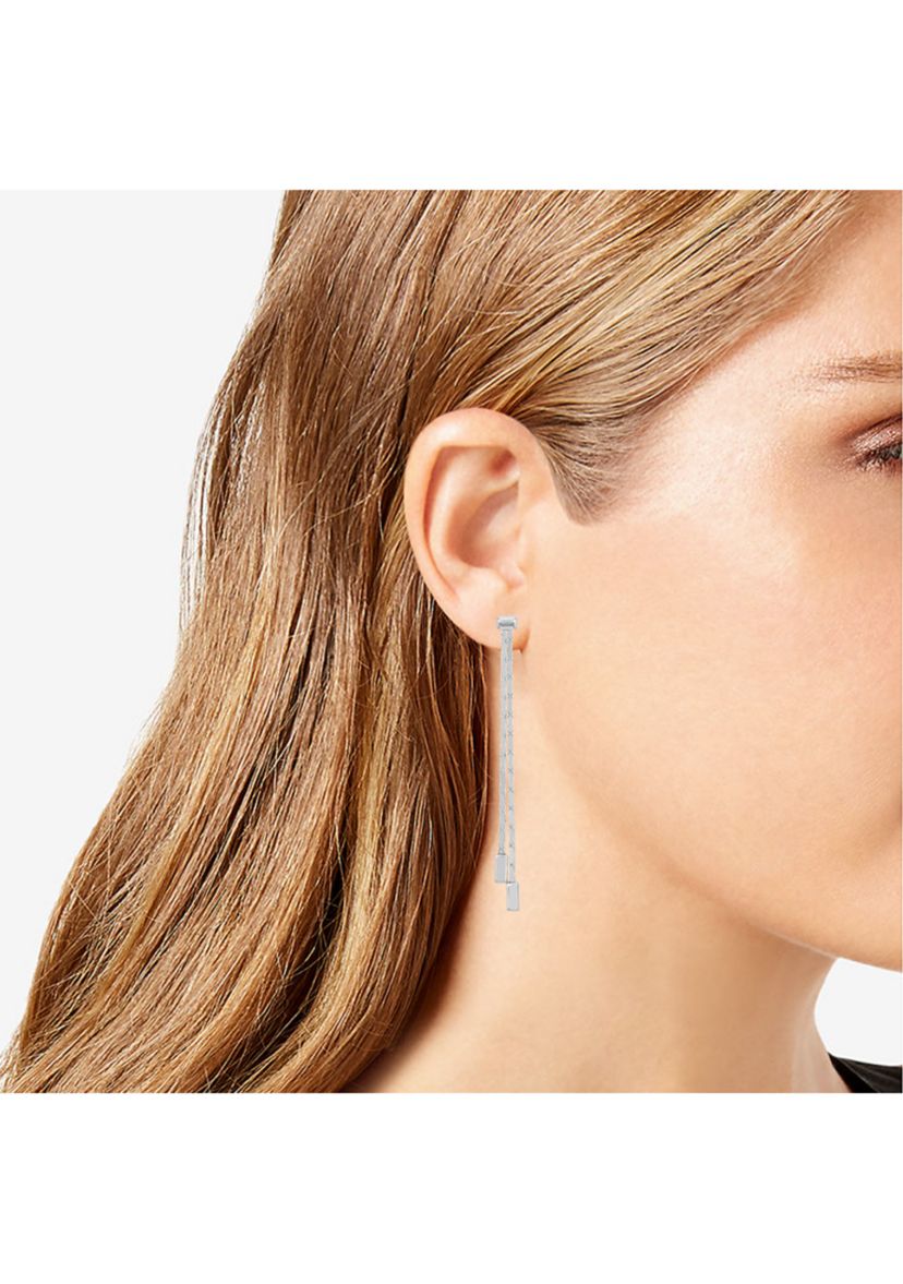 Silver Tone Tassel Earrings
