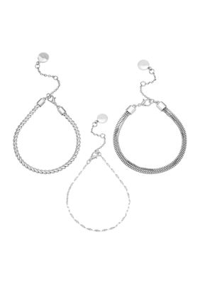 Vince Camuto Silver Chain Bracelet Set