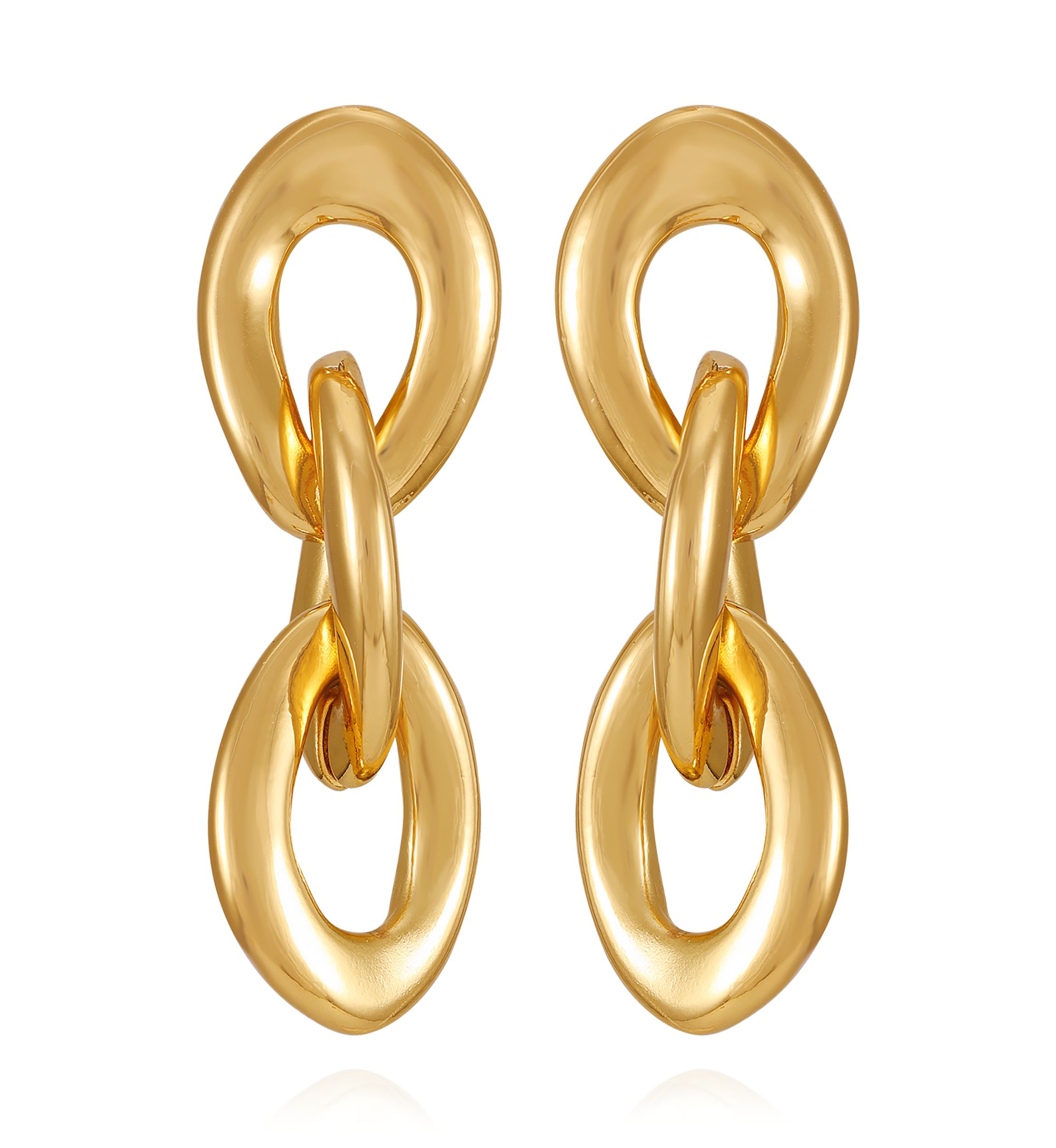 Gold-Tone Linked Drop Earrings