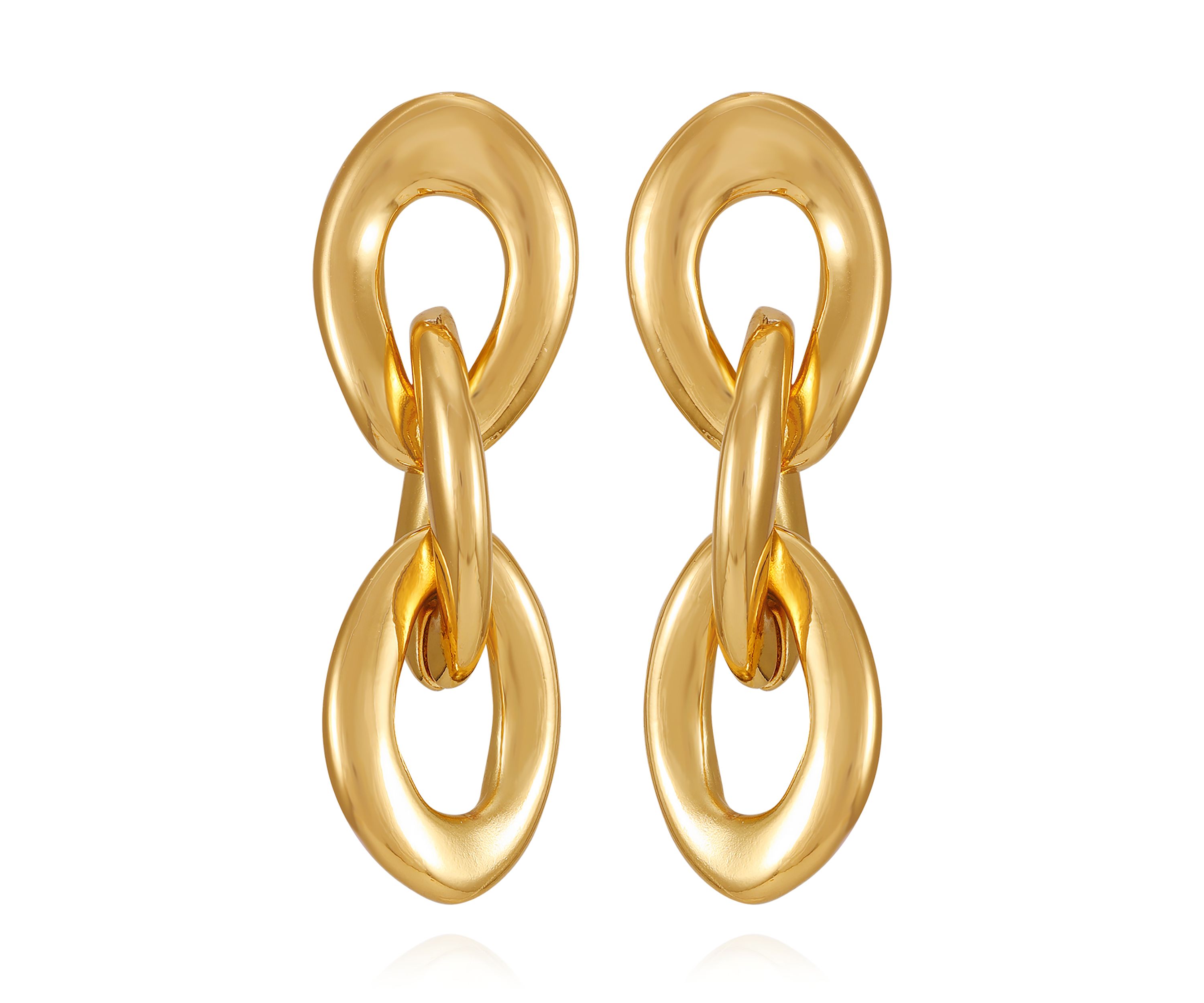 Gold-Tone Linked Drop Earrings