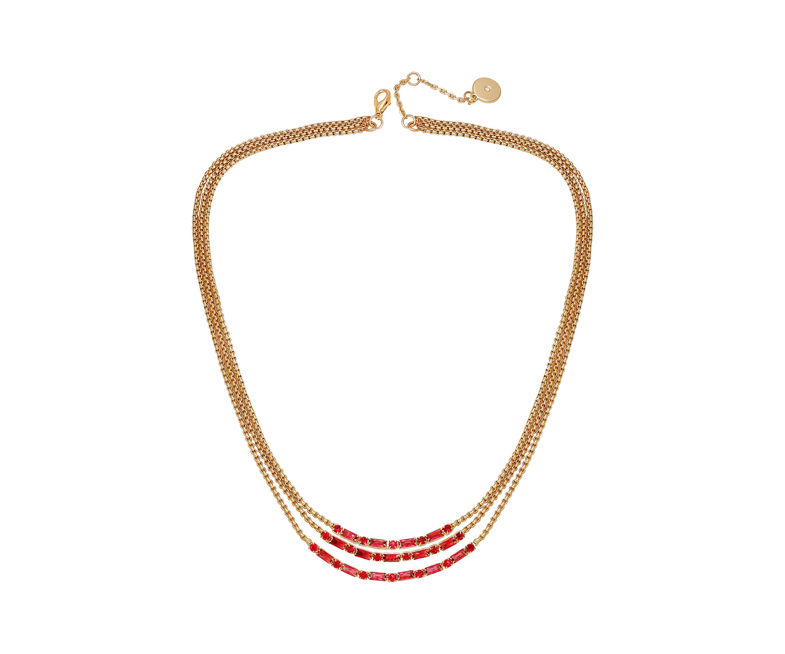 Three Row Stone Necklace