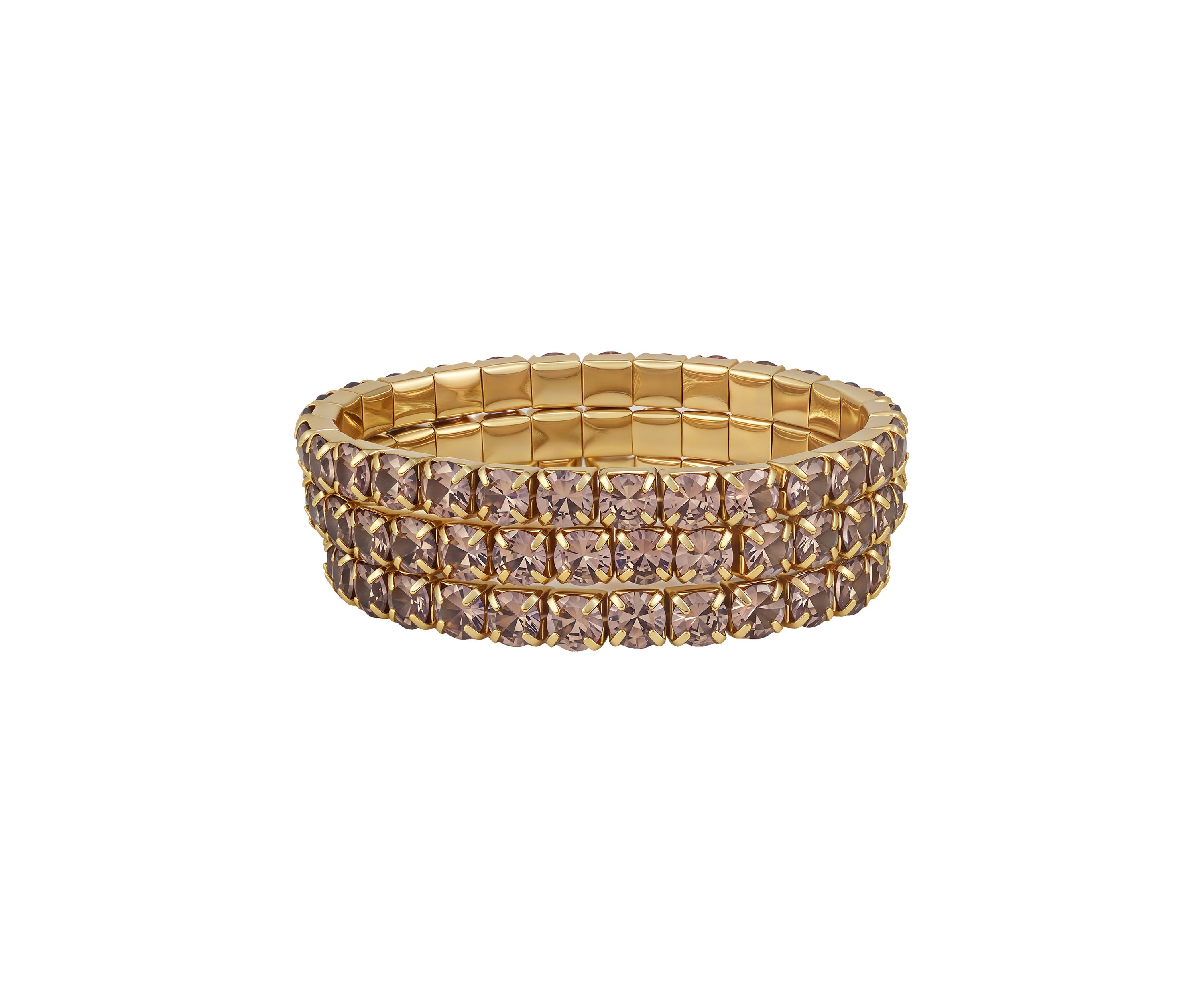 Cubic Zirconia Trio Stretch Bracelet Set