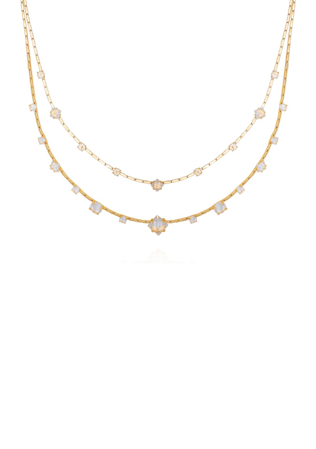 Gold Tone Layered Necklace