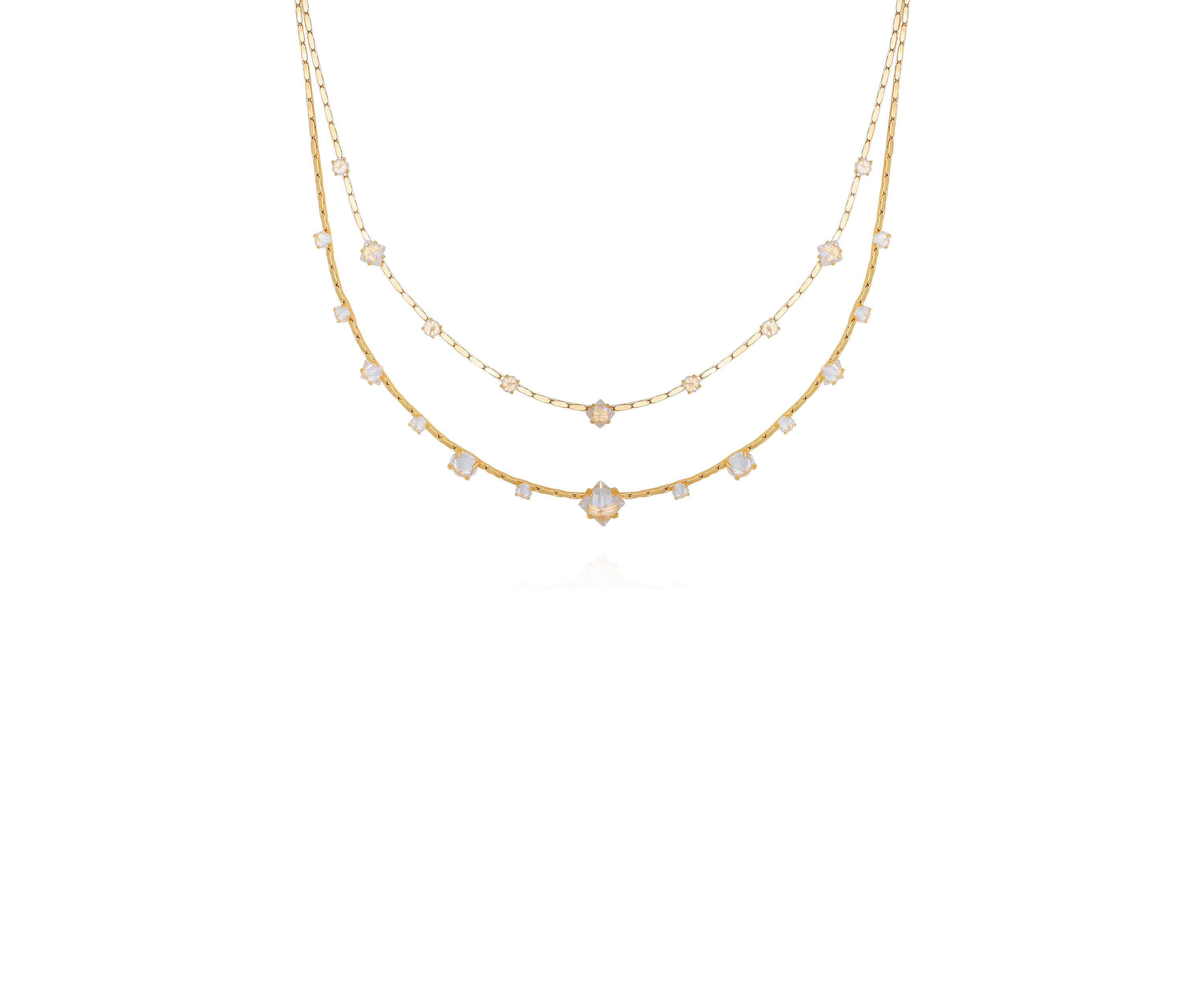 Gold Tone Layered Necklace