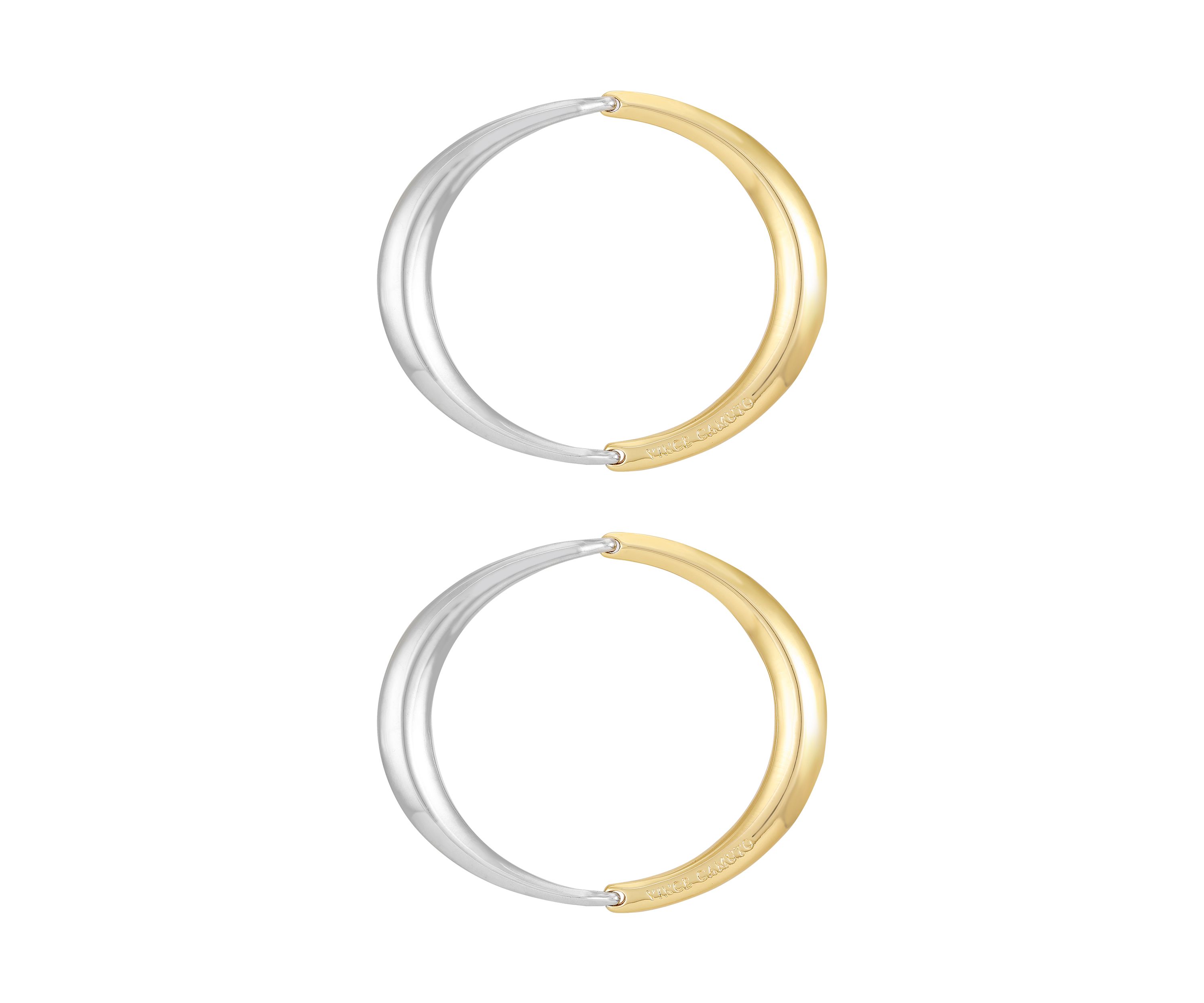 Two Tone Bangle Bracelet Set