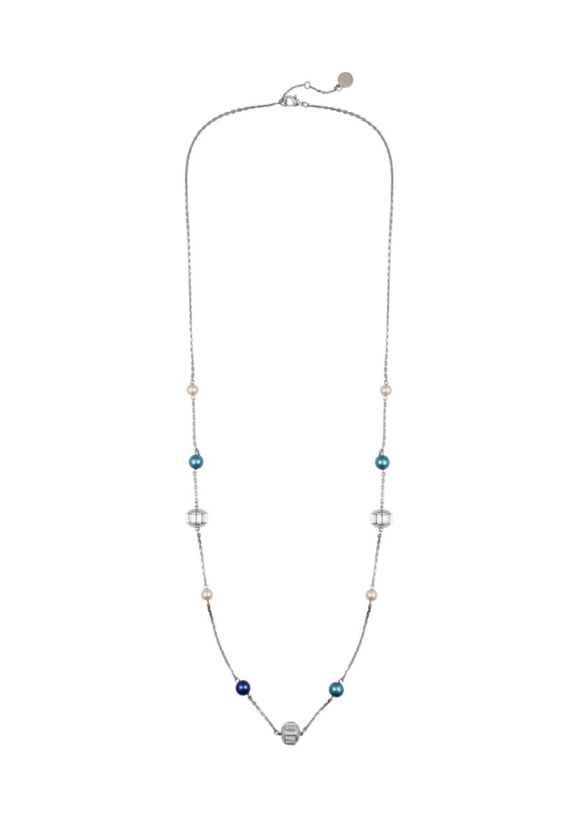 Multicolor Pearl Bead Long Necklace