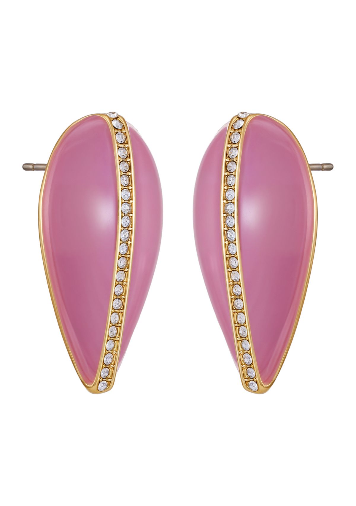 Pink Crystal Post Top Earrings