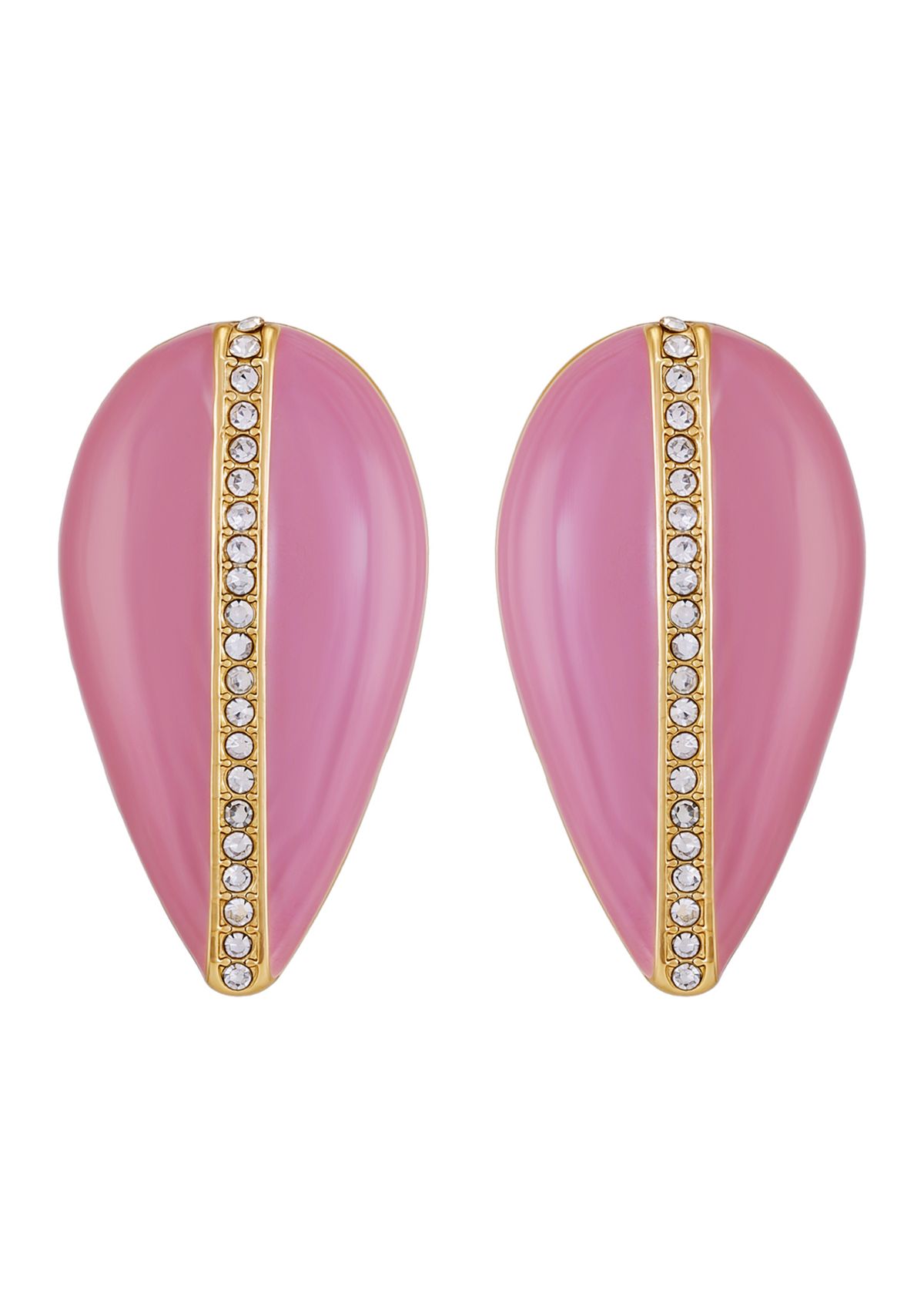 Pink Crystal Post Top Earrings