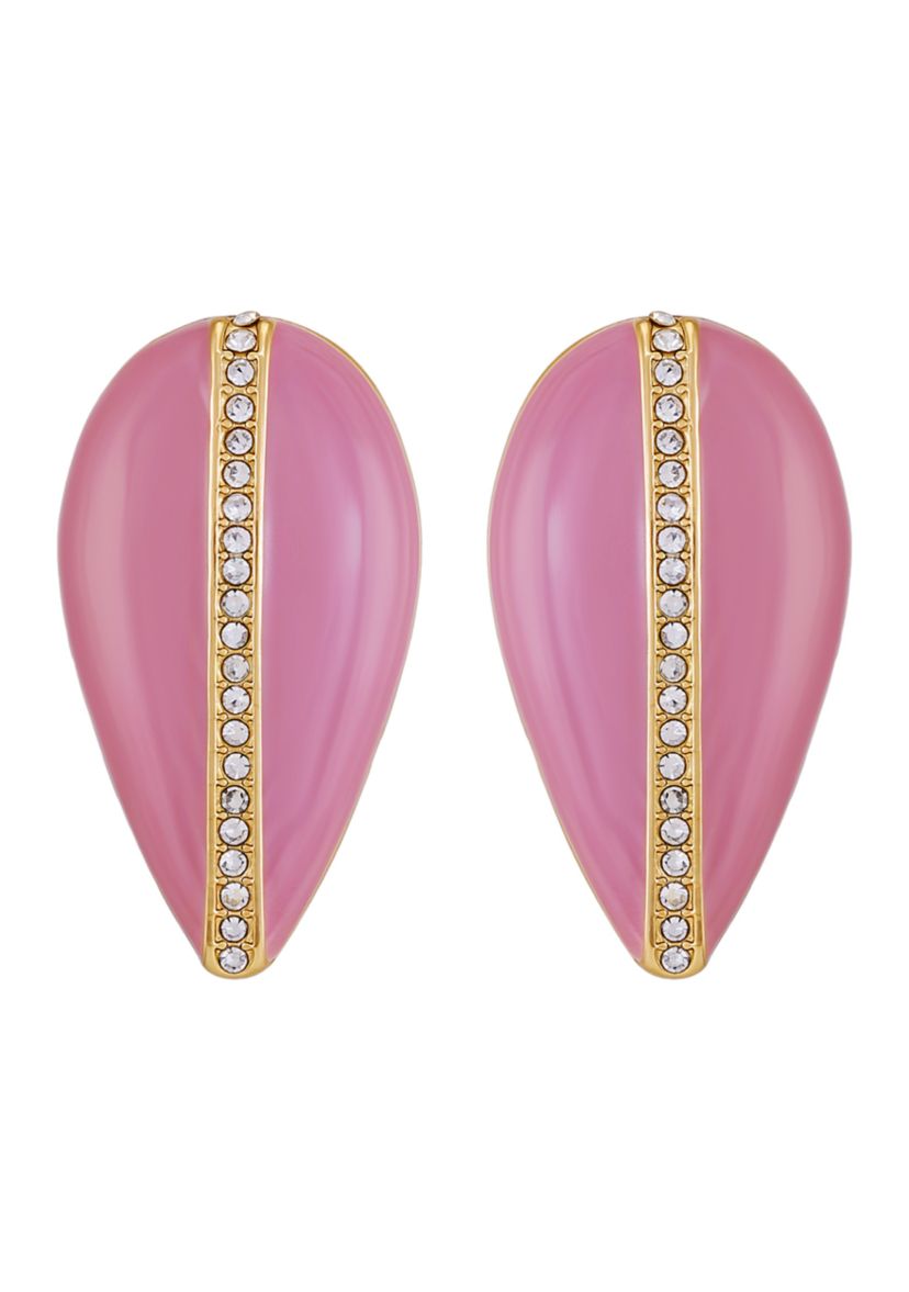 Pink Crystal Post Top Earrings