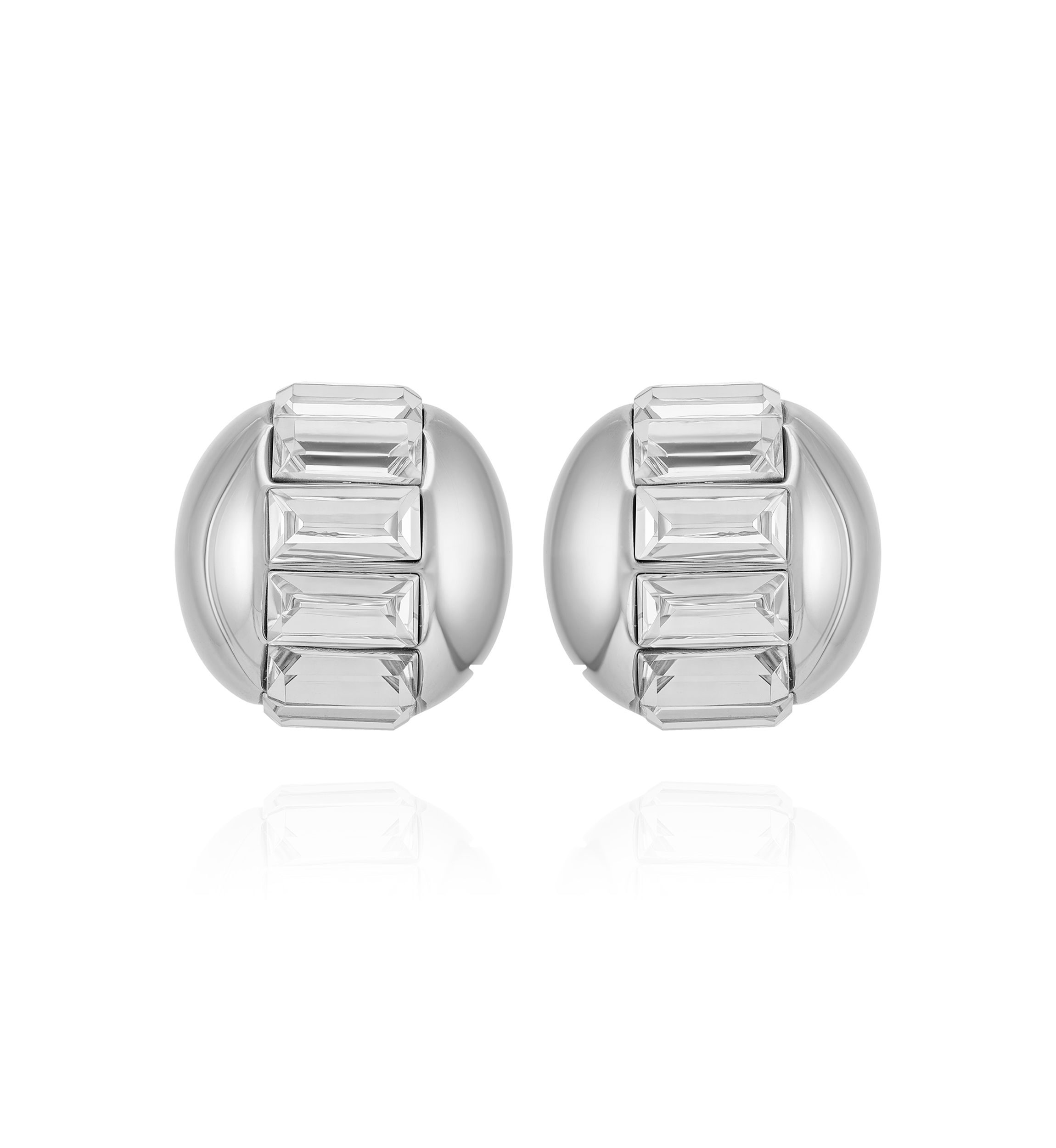 Baguette Crystal Stud Earrings