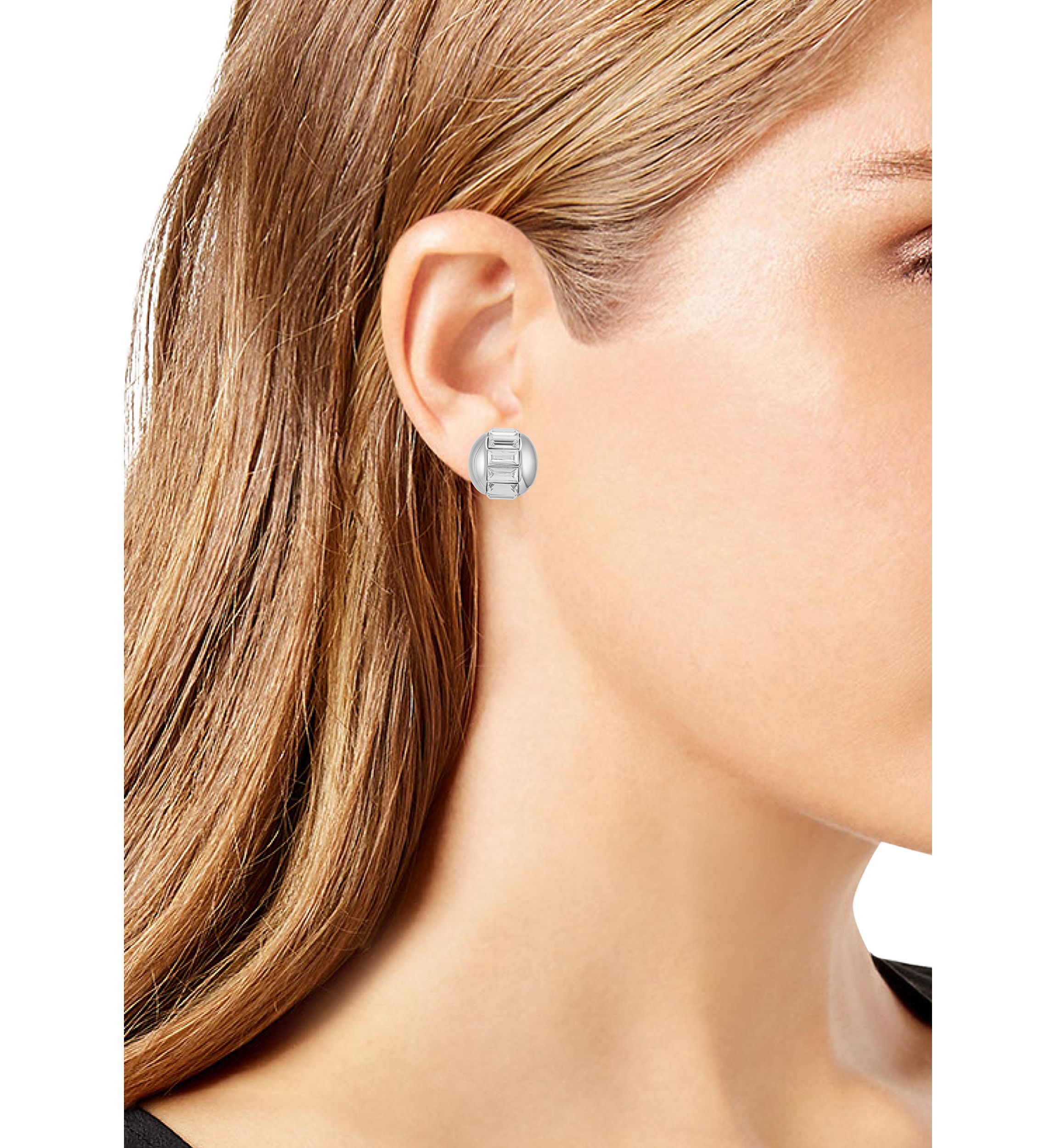 Baguette Crystal Stud Earrings