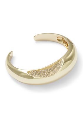Vince Camuto 14K Gold Plated Crystal Cuff Bracelet