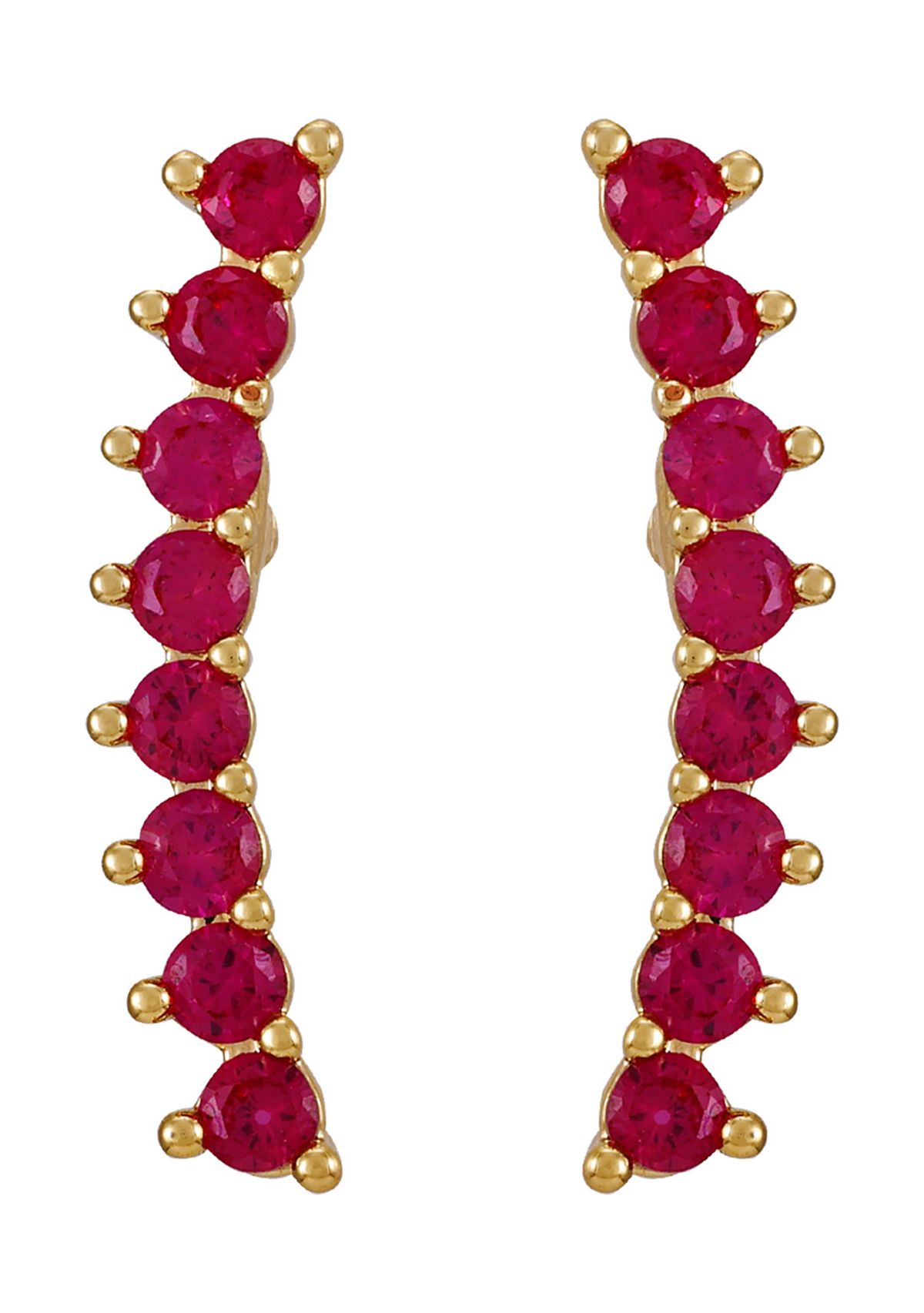 Linear Stone Stud Earrings