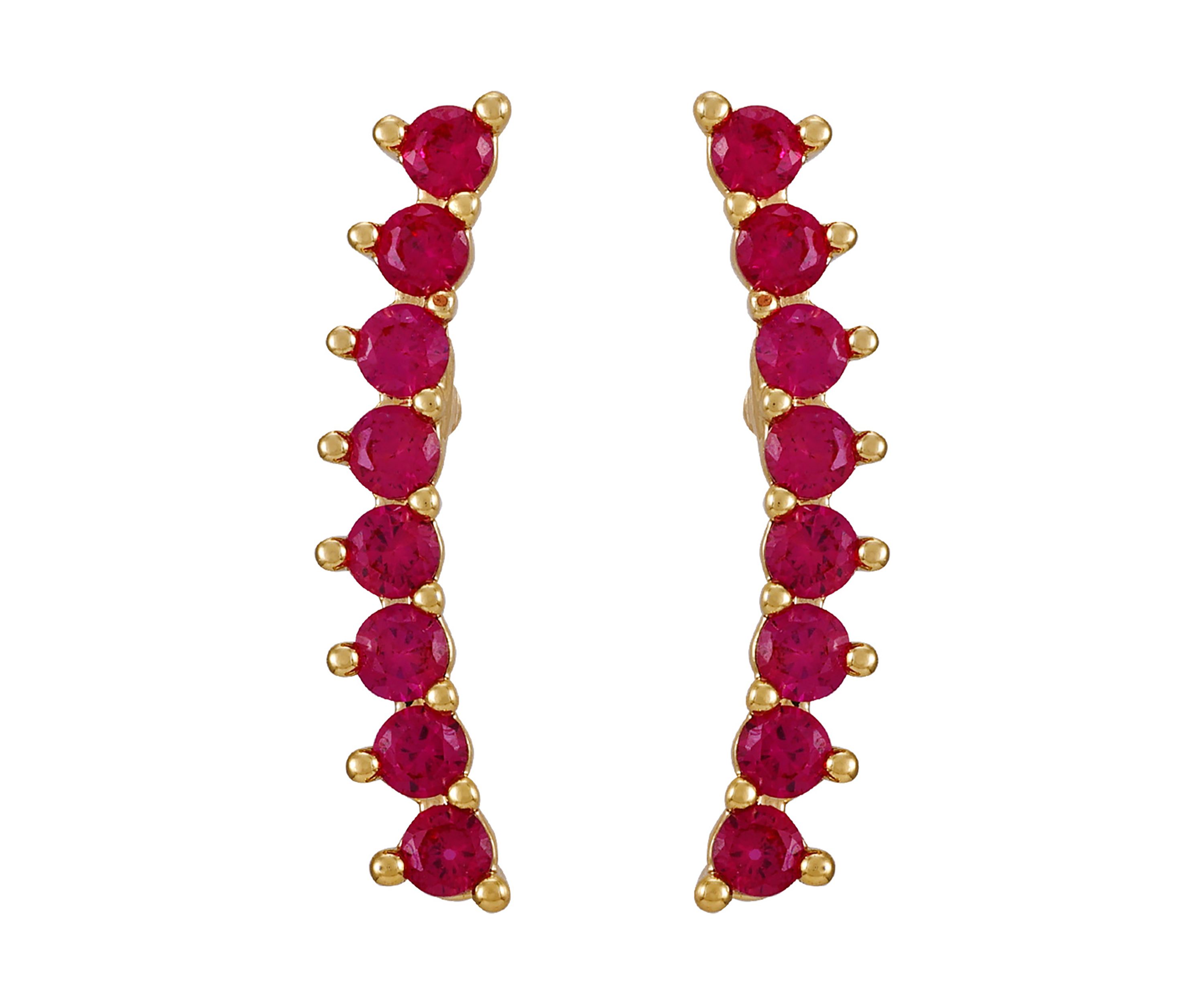 Linear Stone Stud Earrings