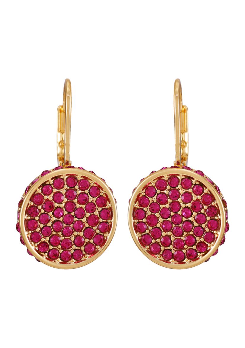 Lever Back Circle Earrings