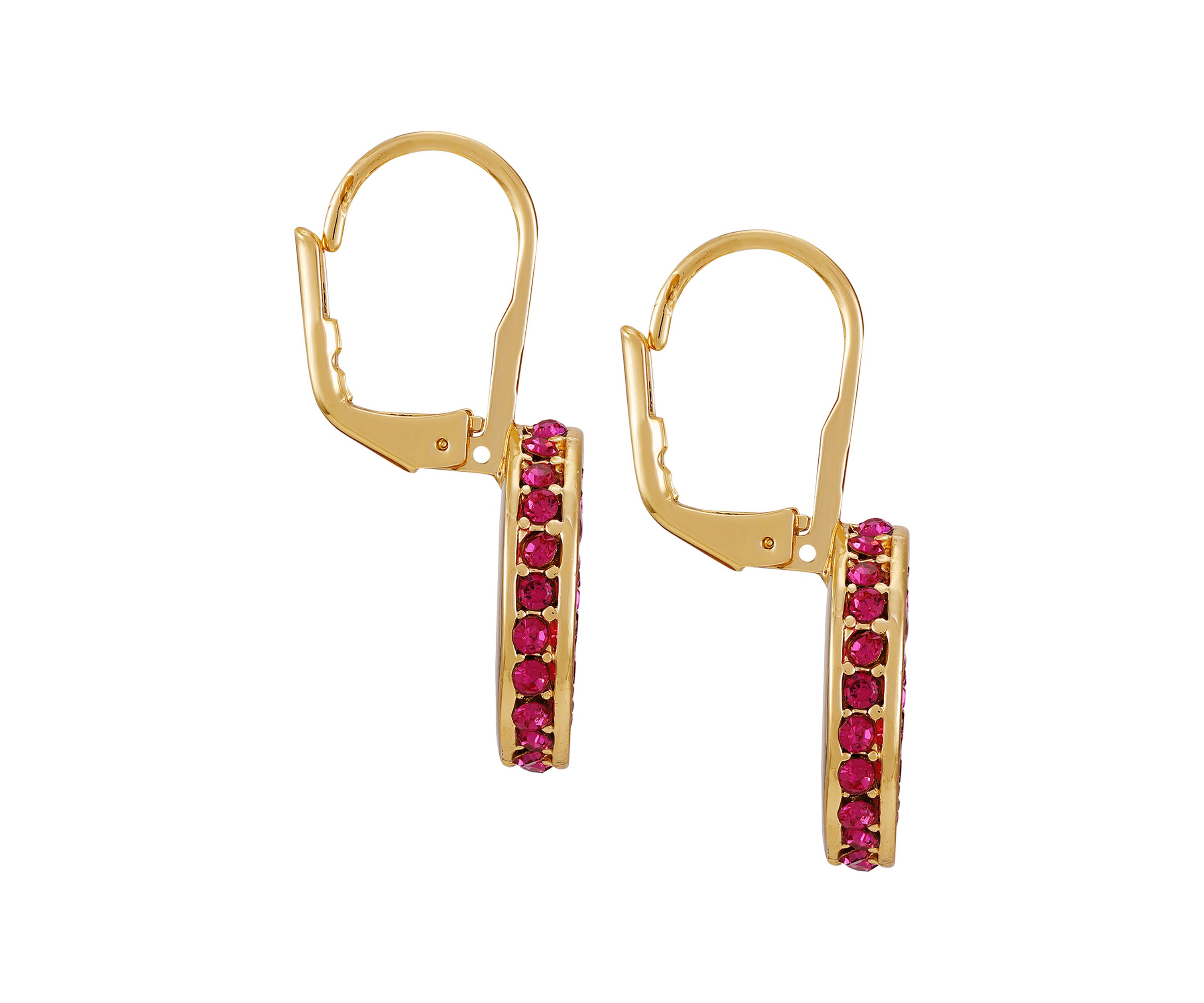 Lever Back Circle Earrings
