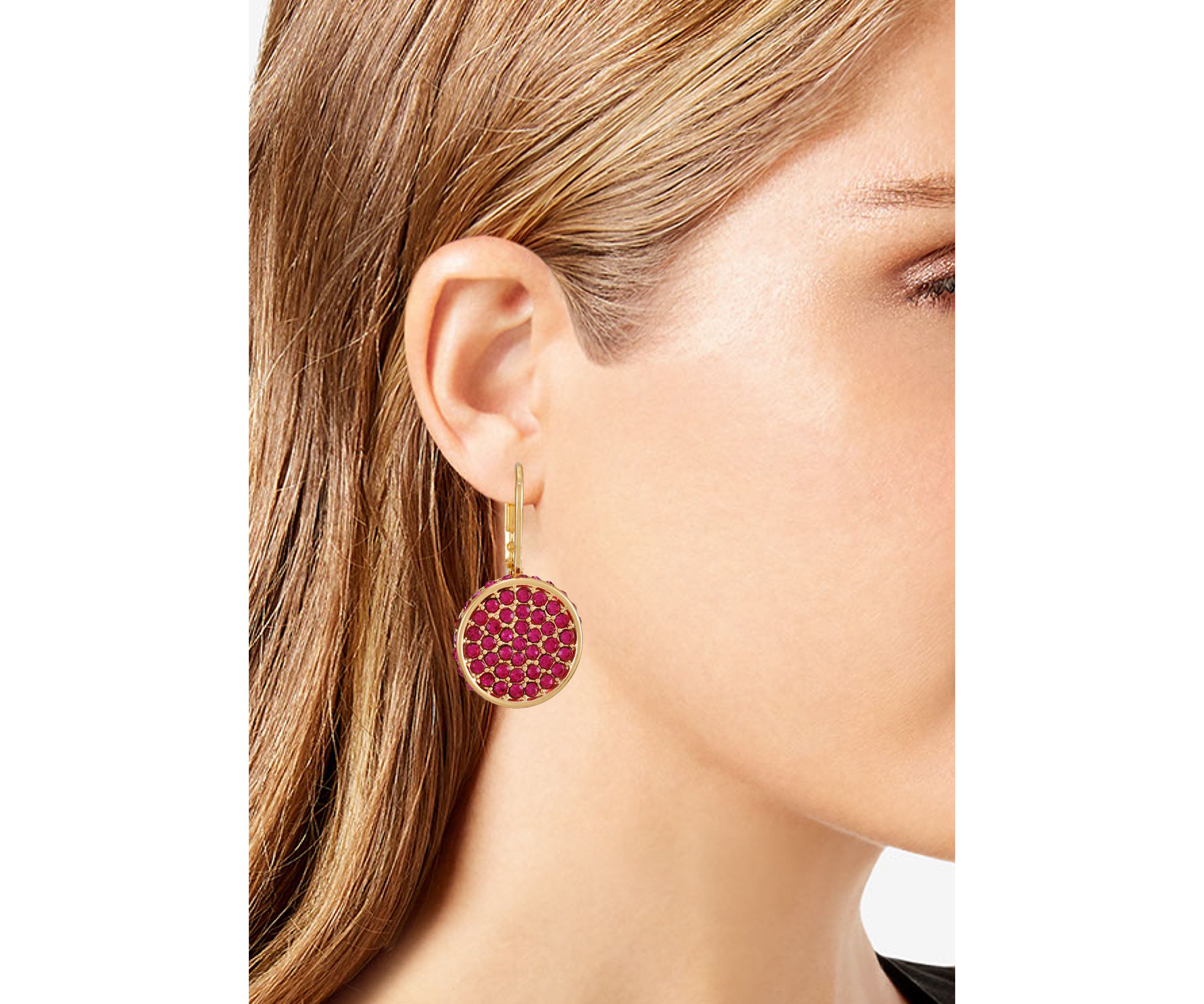 Lever Back Circle Earrings