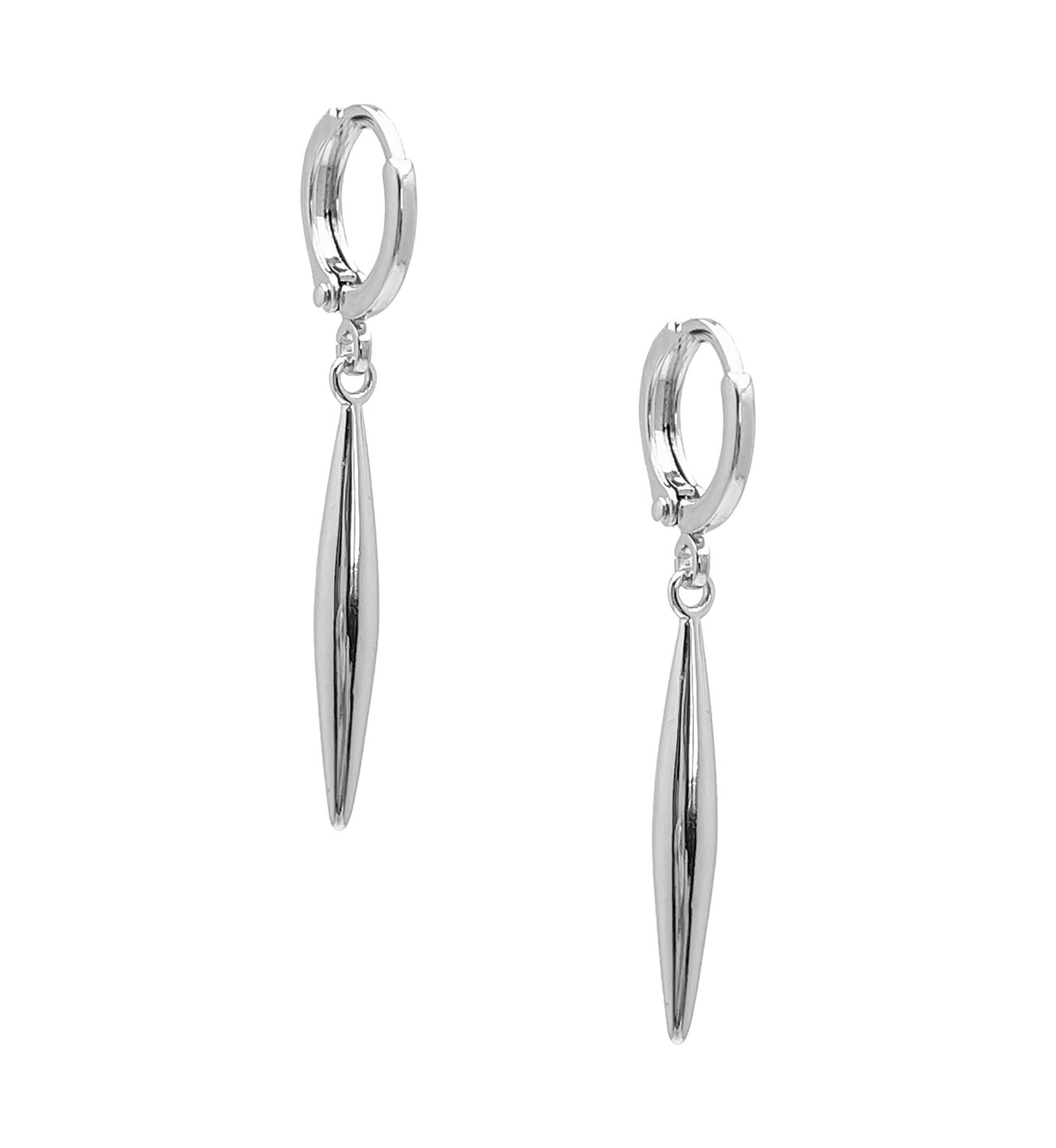  Silver Post Drop Earrings