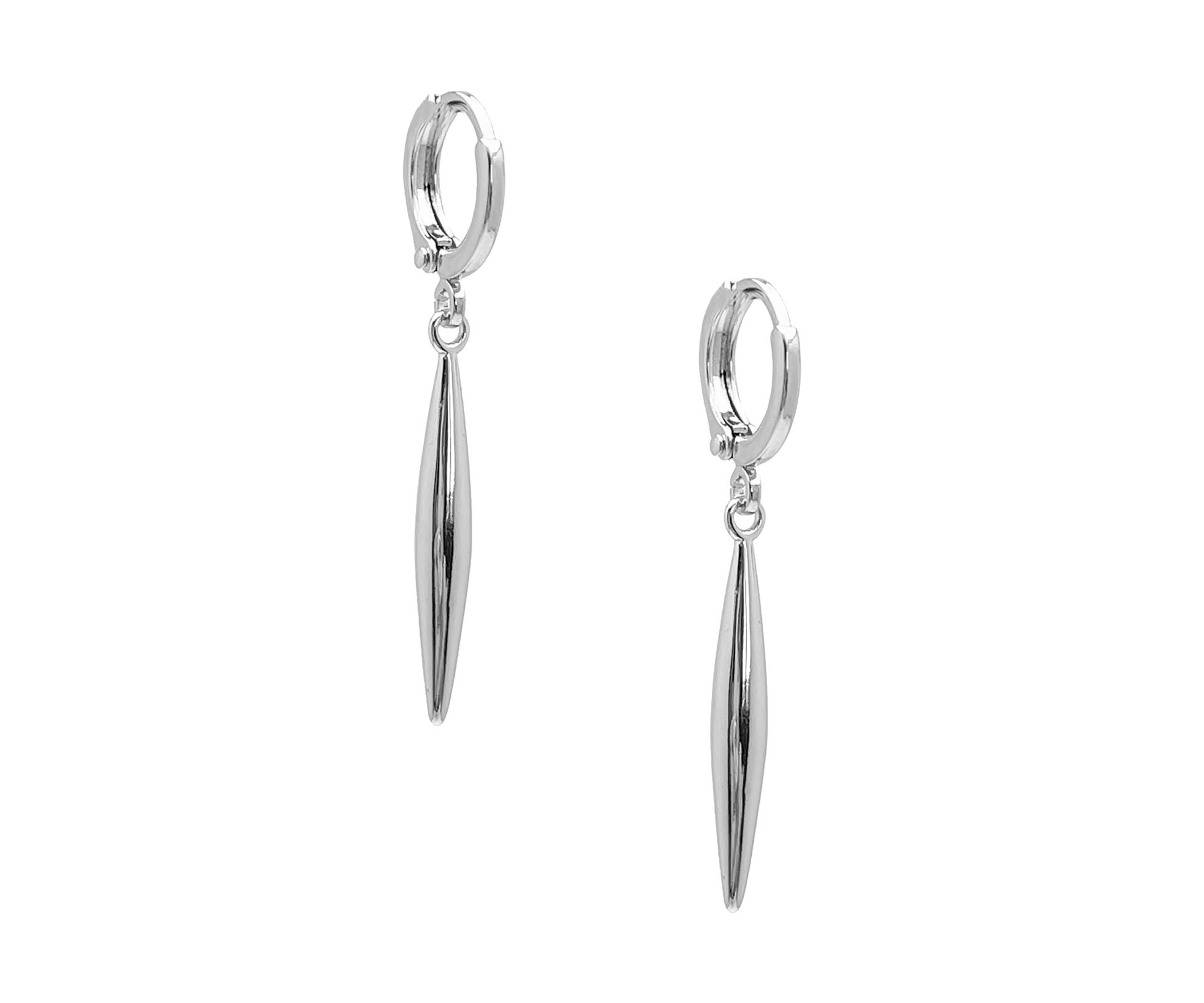  Silver Post Drop Earrings