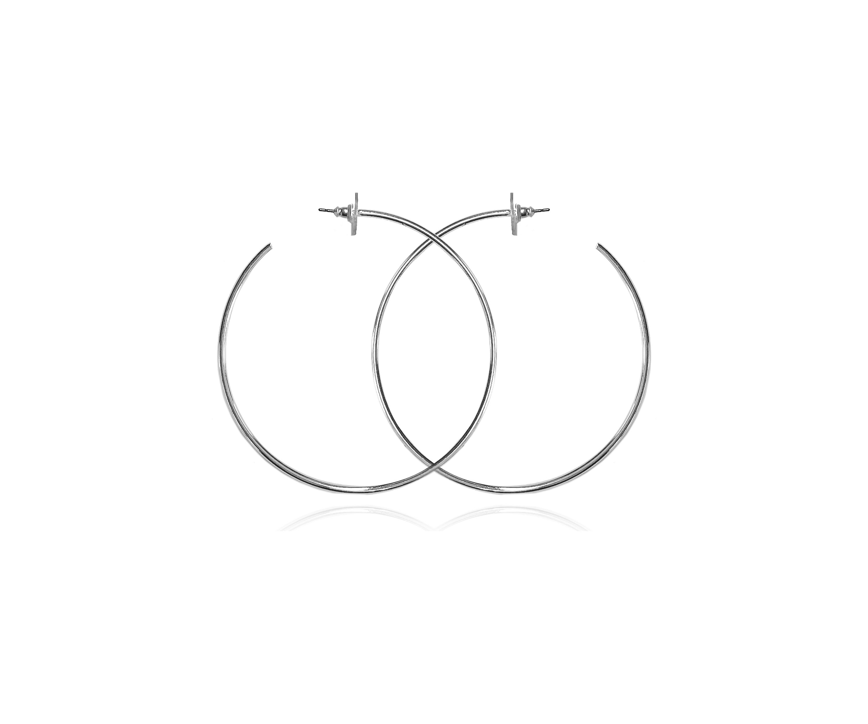  Silver Hoop Earrings