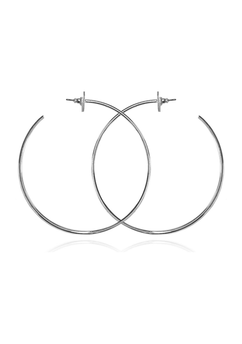  Silver Hoop Earrings