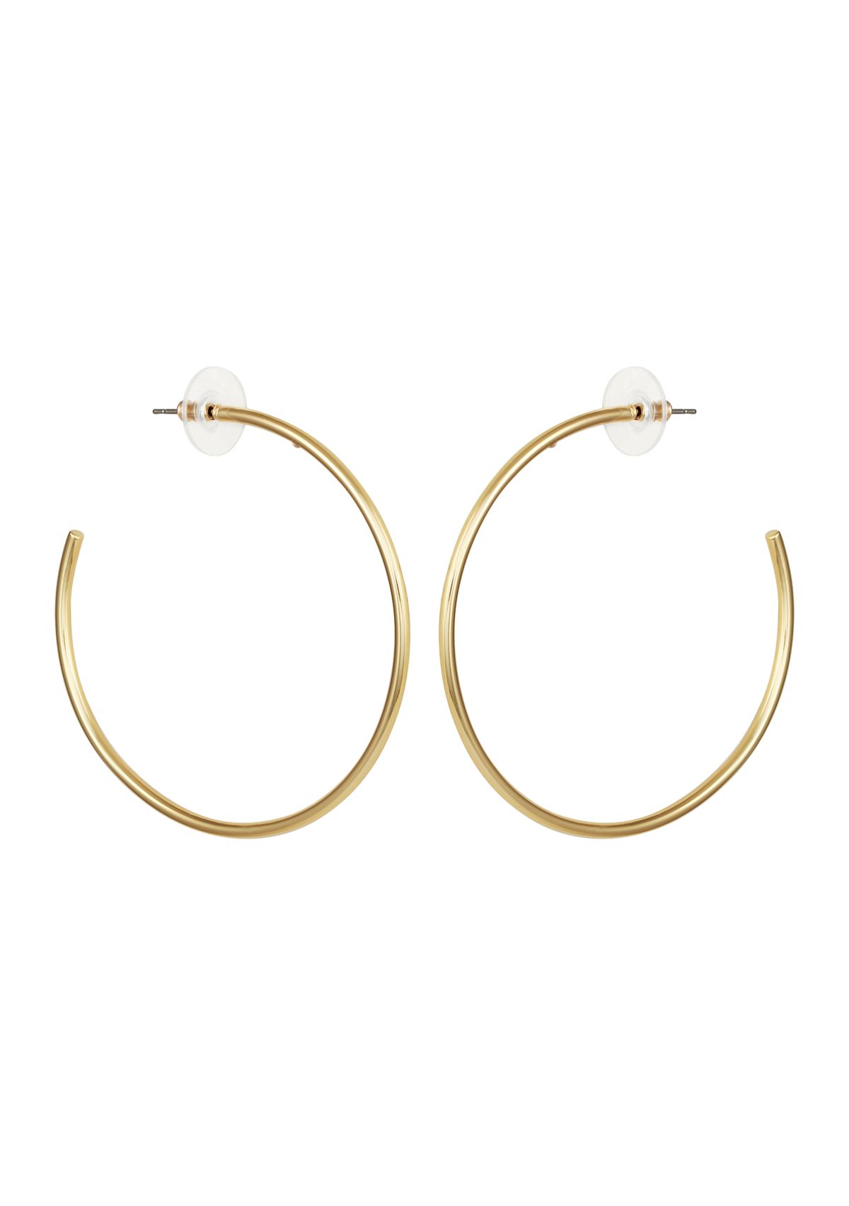 Gold-Tone Large Hoop Earrings