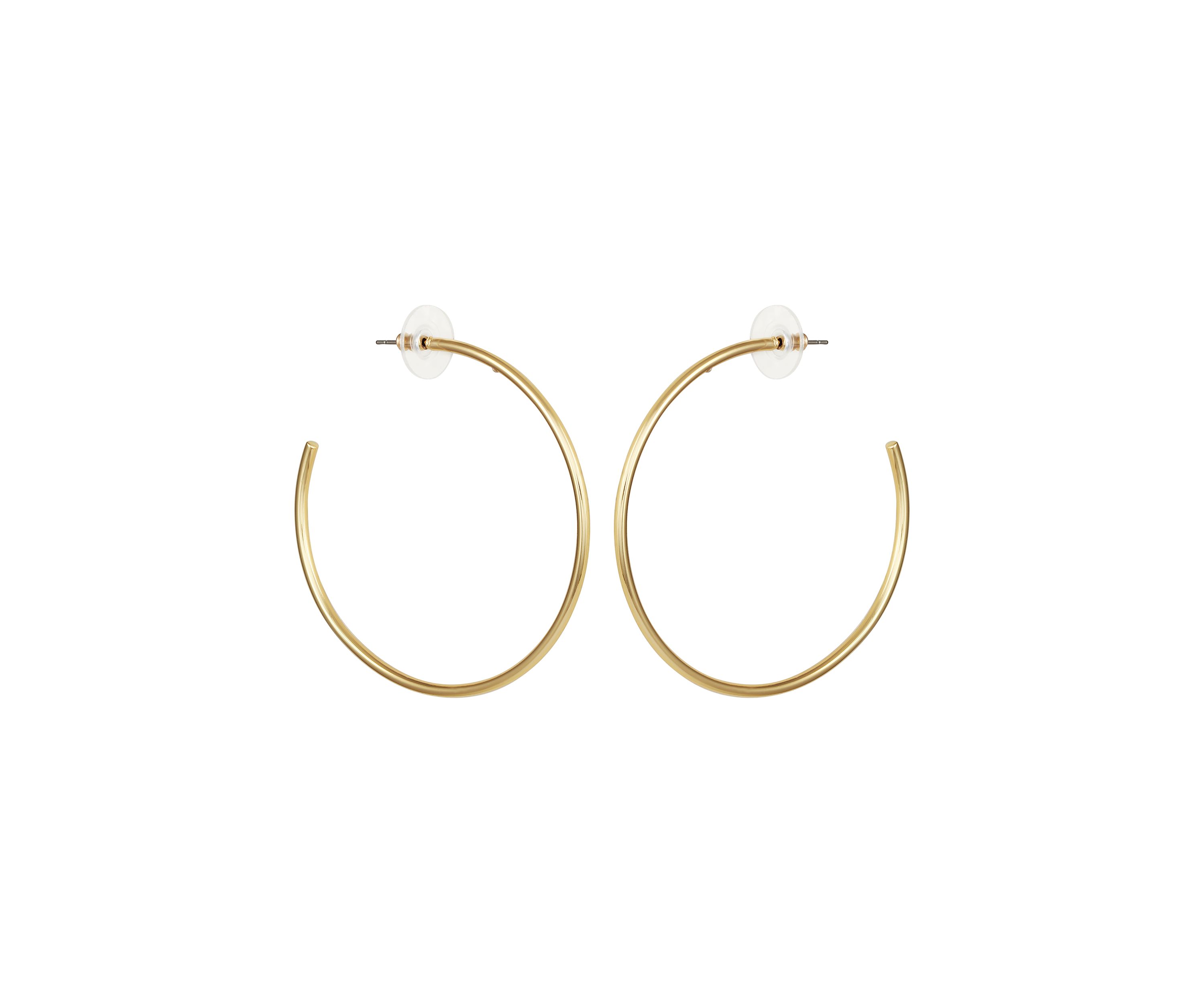 Gold-Tone Large Hoop Earrings