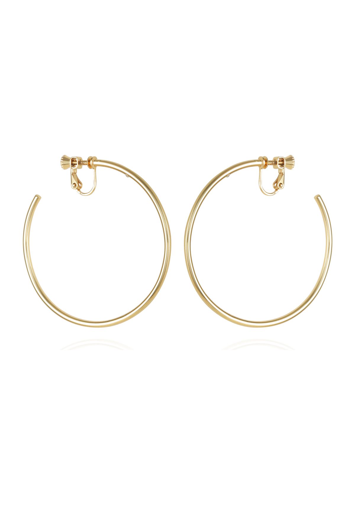  Gold Clip Hoop Earrings