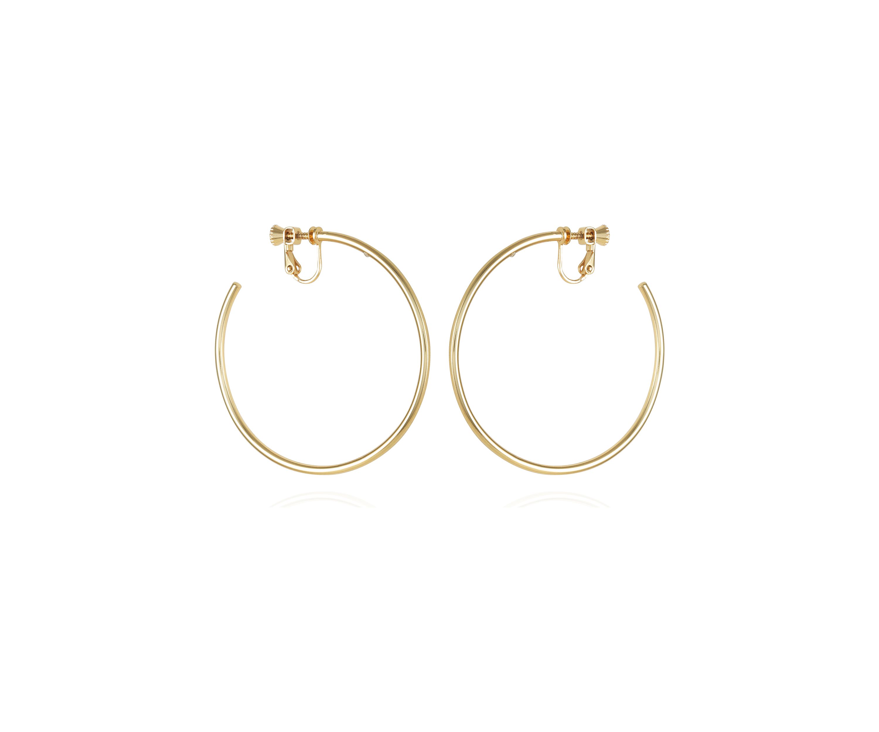  Gold Clip Hoop Earrings