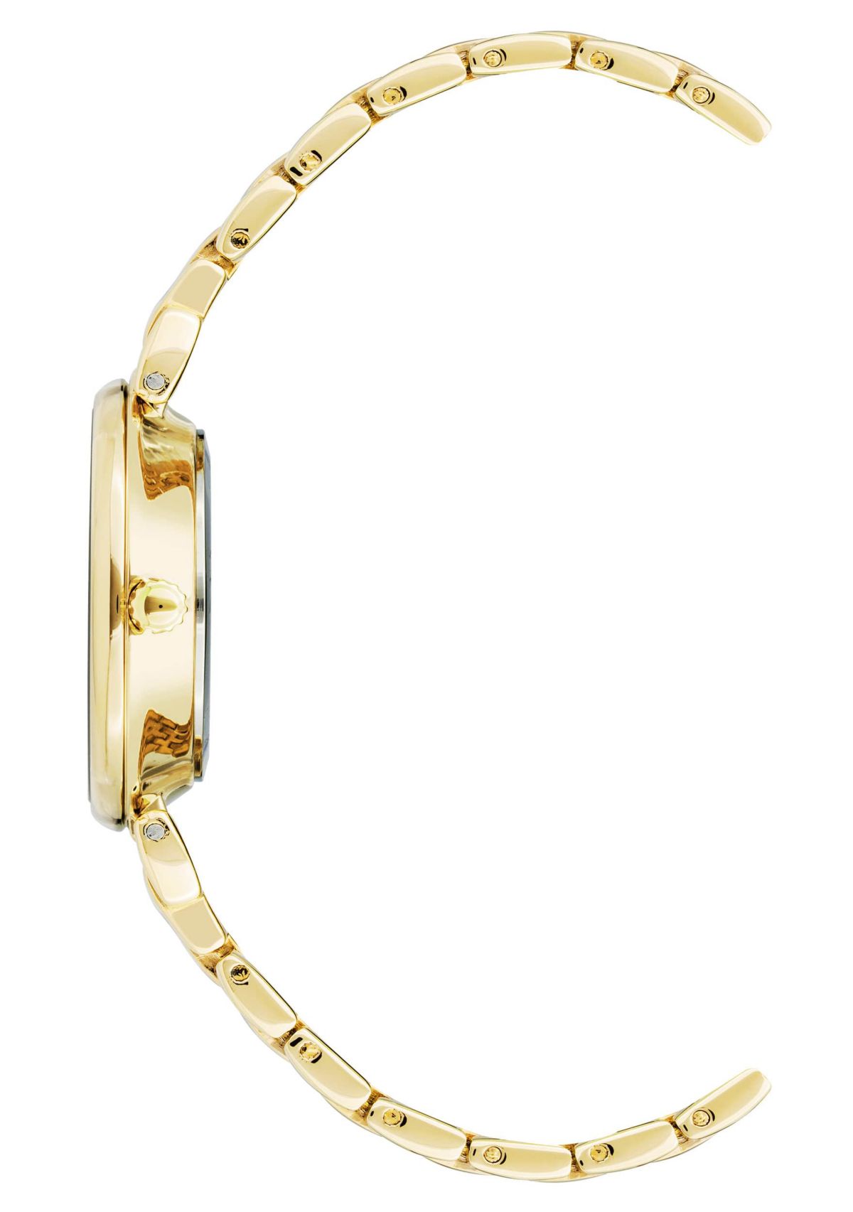 Anne Klein Womens Quartz Floral Gold-Tone Metal Alloy Watch, 30mm