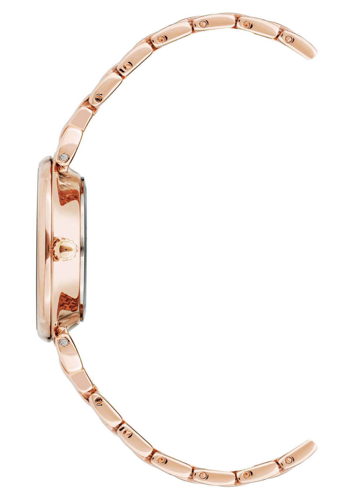 Anne Klein Womens Quartz Floral Rose Gold-Tone Metal Alloy Watch, 30mm