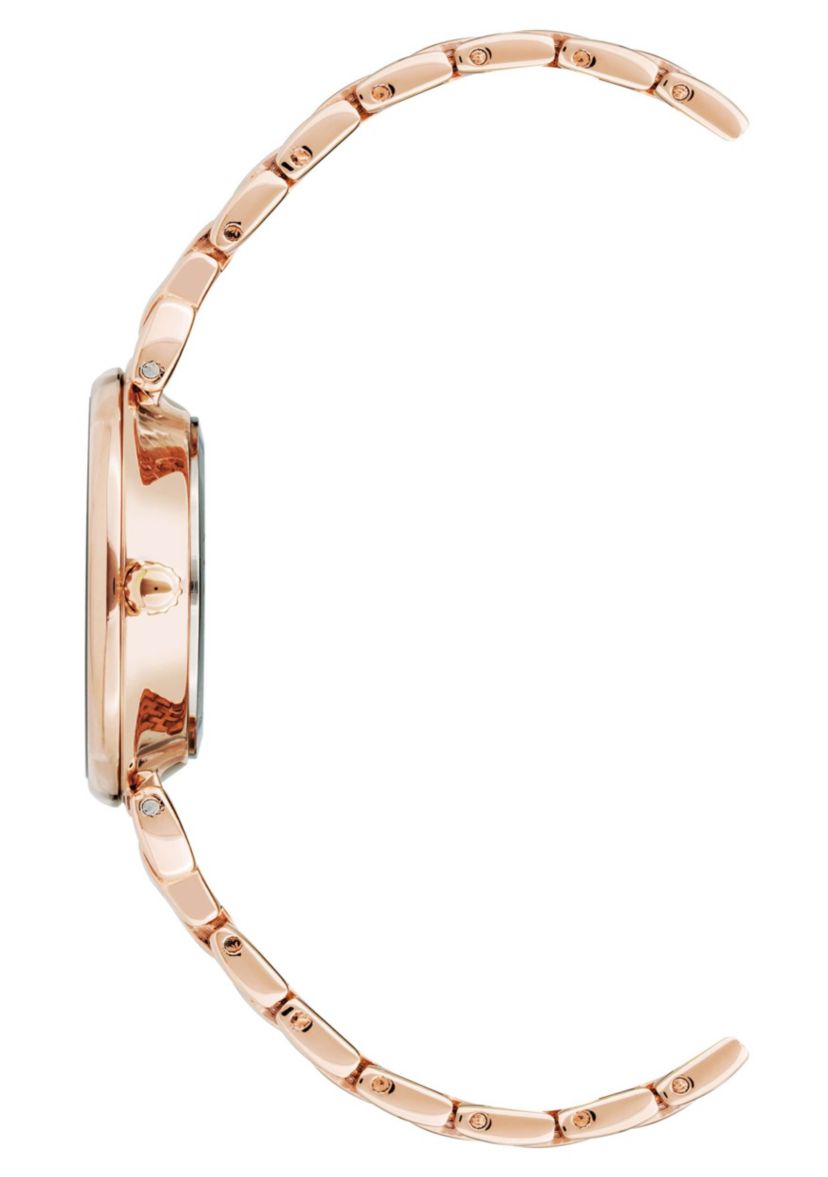 Anne Klein Womens Quartz Floral Rose Gold-Tone Metal Alloy Watch, 30mm