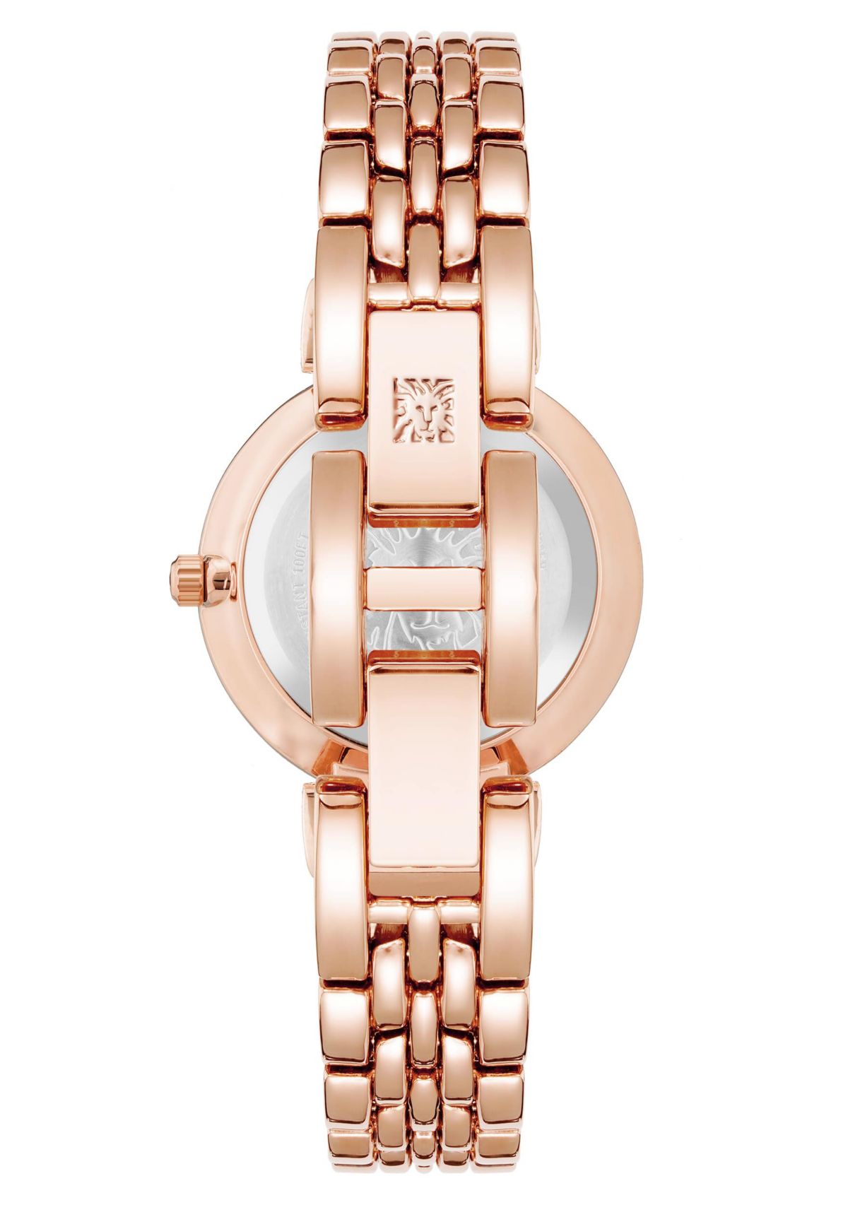 Anne Klein Womens Quartz Floral Rose Gold-Tone Metal Alloy Watch, 30mm