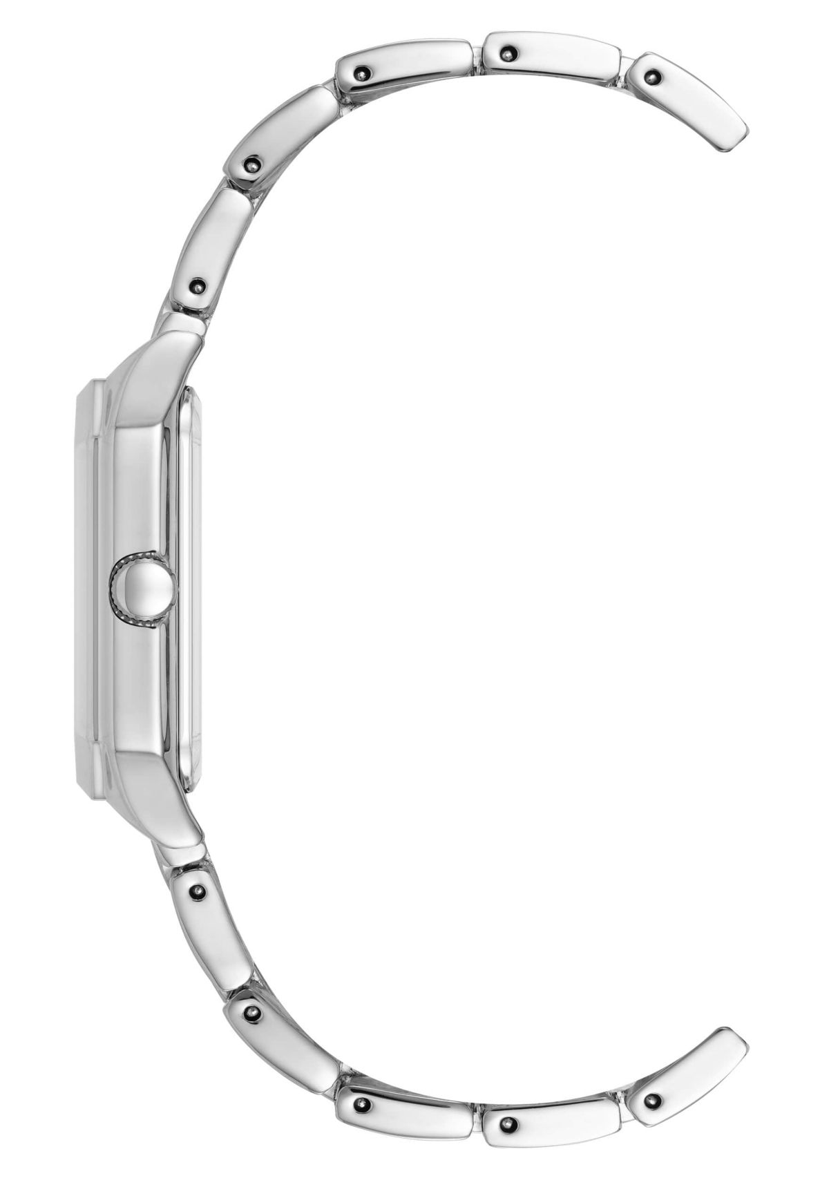 Anne Klein Womens Quartz Pink and Silver-Tone Octagonal Metal Alloy Bracelet Watch, 24mm