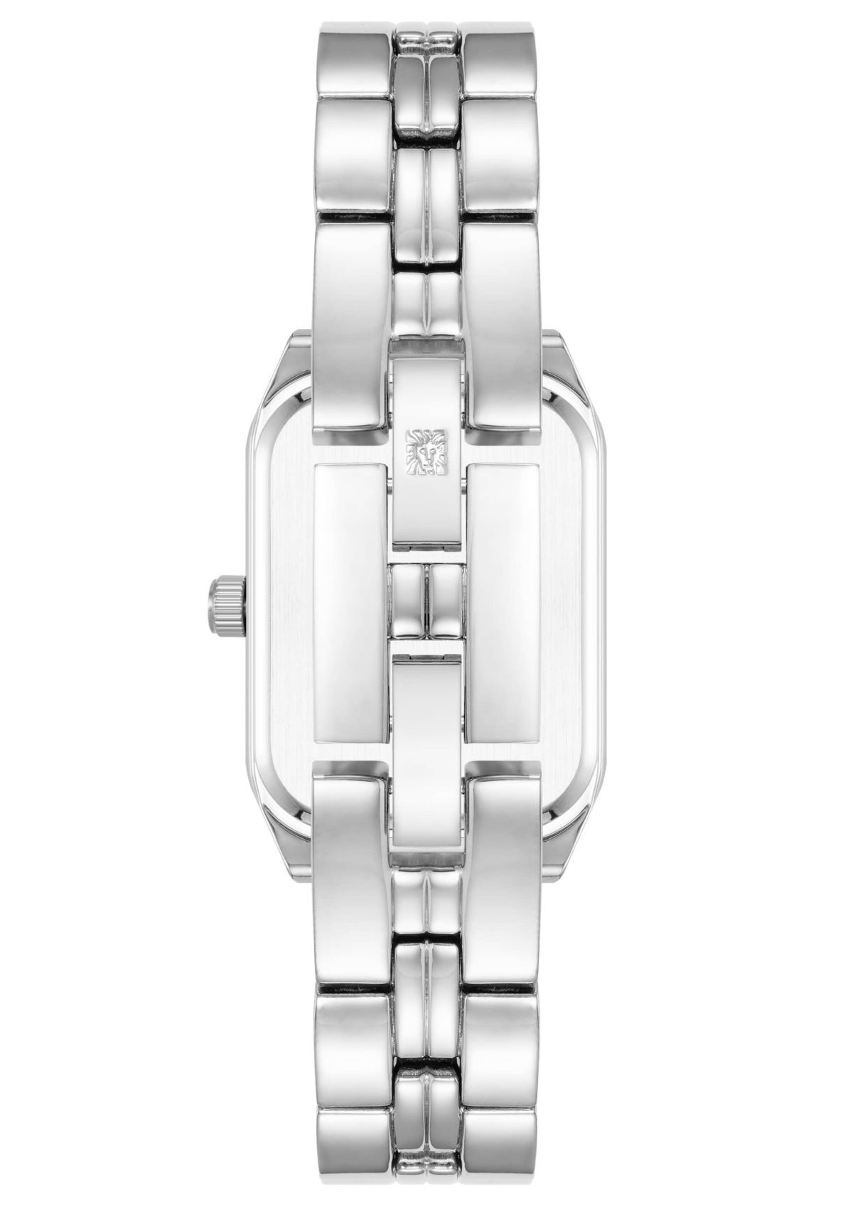 Anne Klein Womens Quartz Pink and Silver-Tone Octagonal Metal Alloy Bracelet Watch, 24mm