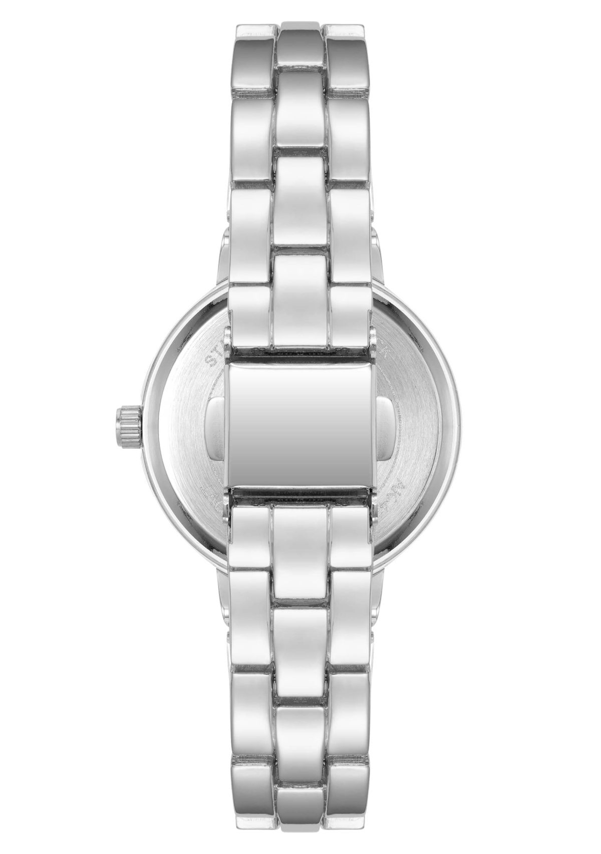 Anne Klein Womens Quartz Modern White Enamel and Silver-Tone Metal Alloy Watch, 30mm